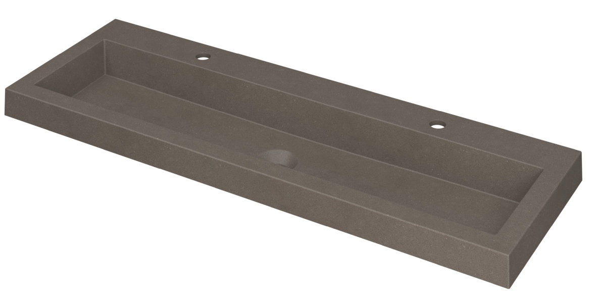 INK Dock wast. Quartz met 2 krgt. 3415432 Quartz beton H60xB1200xD400