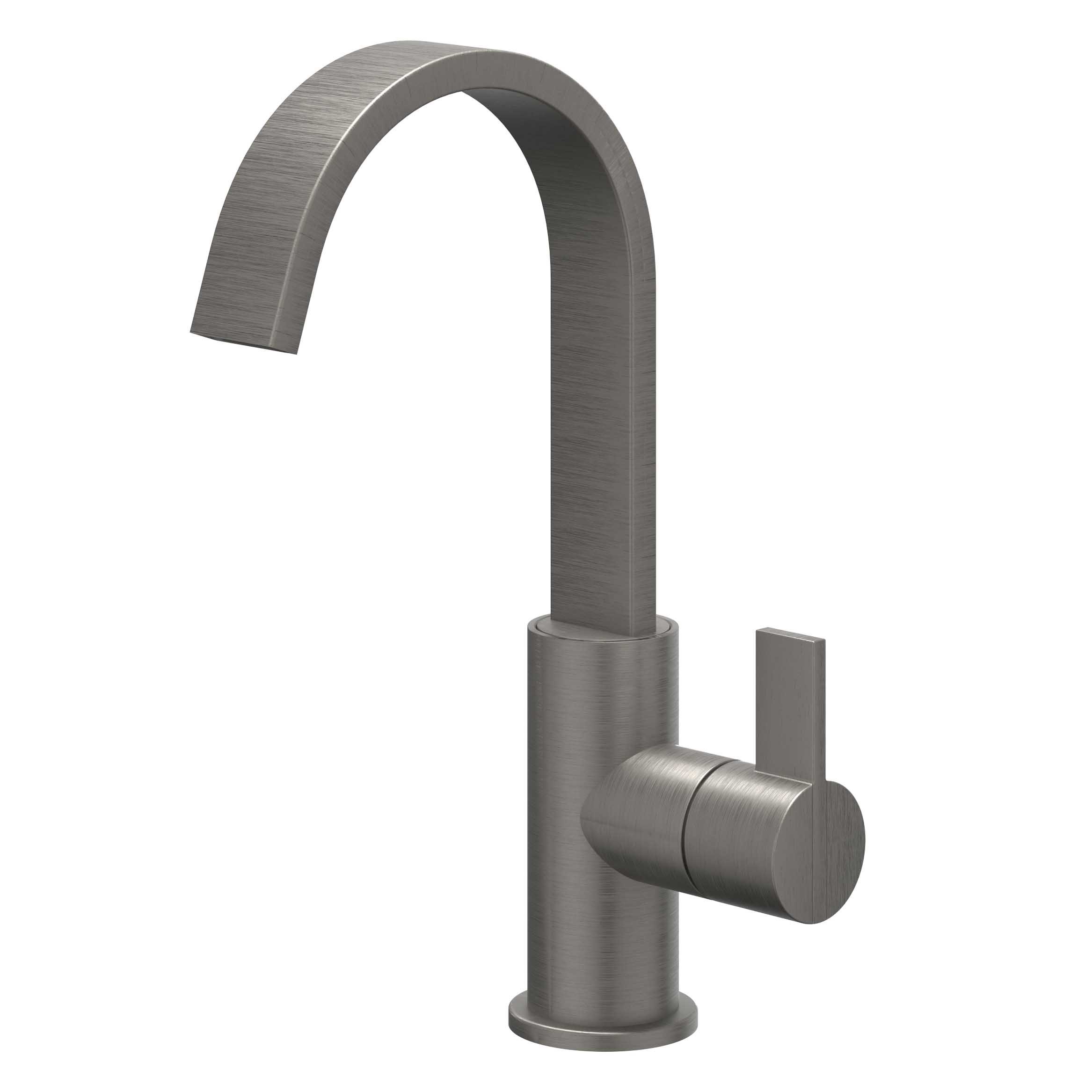 IVY Pact Wastafelmengkraan opbouw met draaibare cascade uitloop 6101256 gebr. metal black PVD