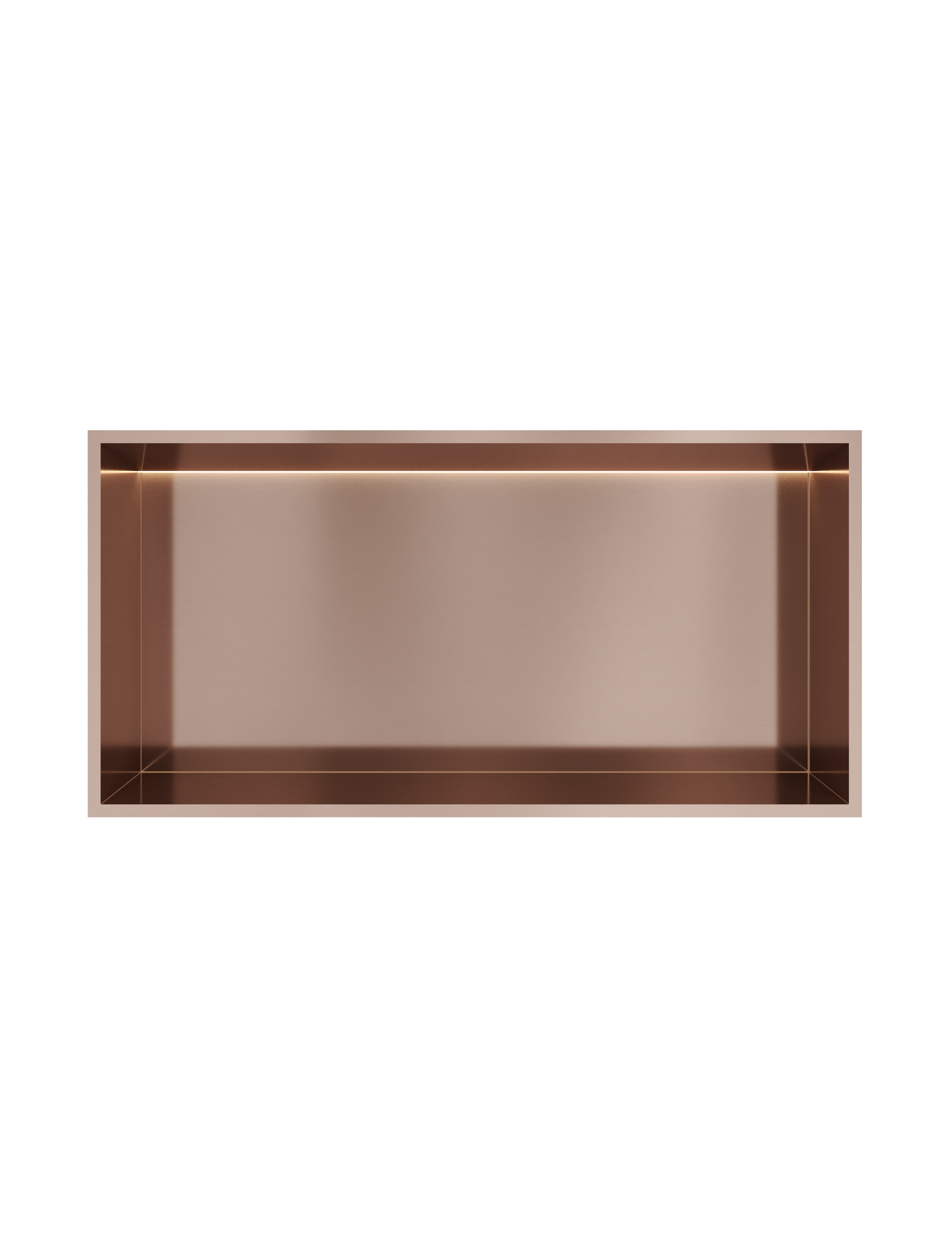 Hotbath More inbouwbox of inbouwnis 30x60x10cm with LED IP44 BOX060LBCP Geborsteld koper PVD