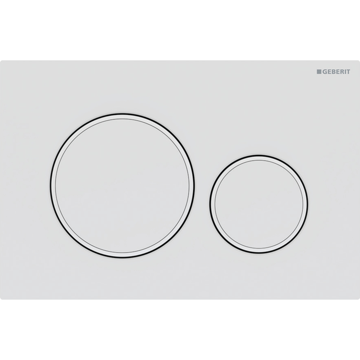 Geberit Sigma20 bedieningsplaat 2- toets round matwit - wit - matwit 115.882.01.1