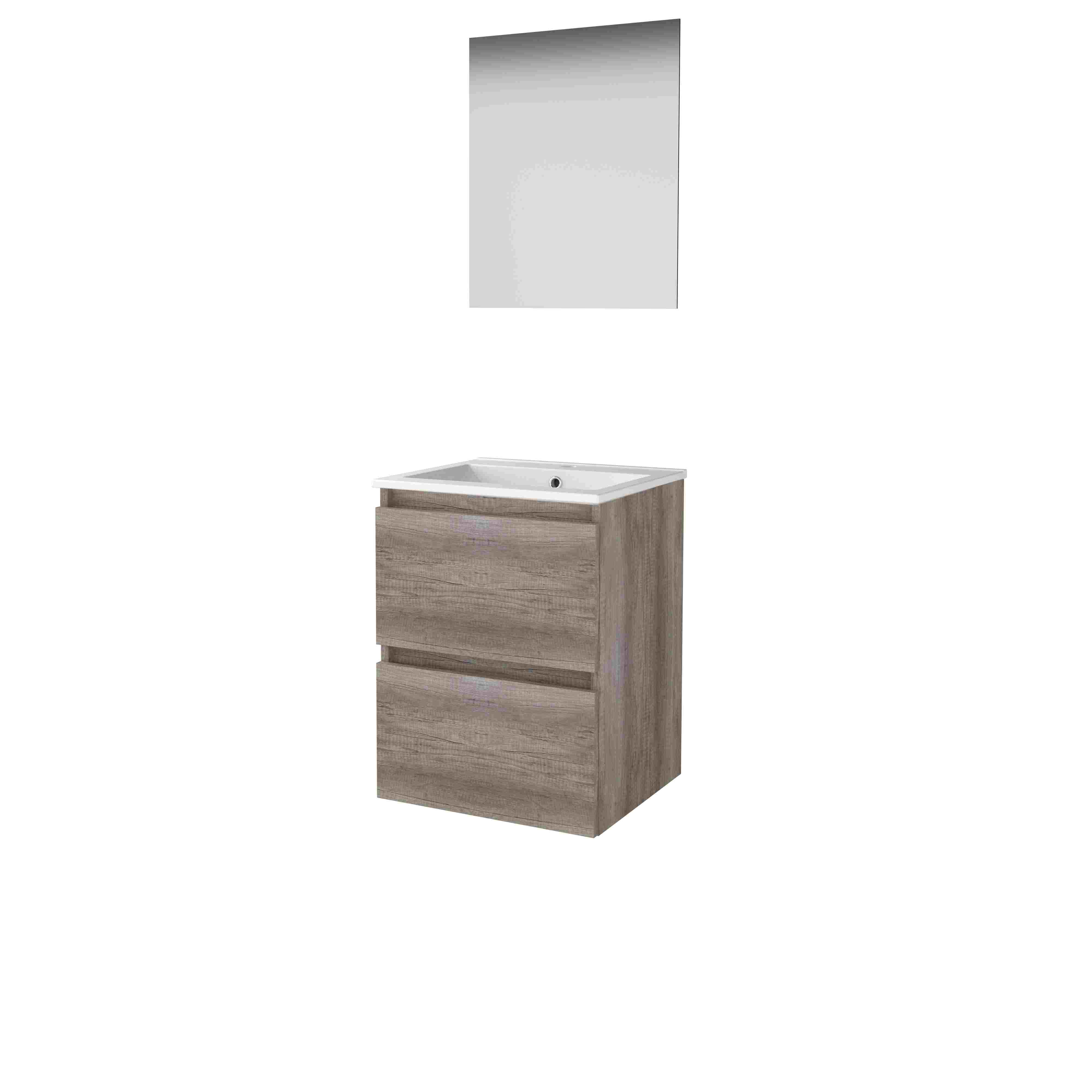 Basic Ultimate 46 onderk. GL incl. 2 la + pors. wast. incl. 1 krgt. incl. spg. m. LED ind. o+b B500xD460 Scotch Oak / 1813692
