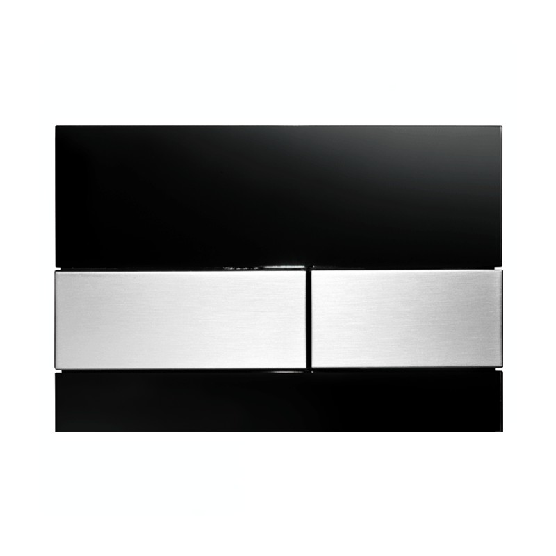 TECEsquare bedieningsplaat 9240806  -  Glas zwart toets RVS geborsteld