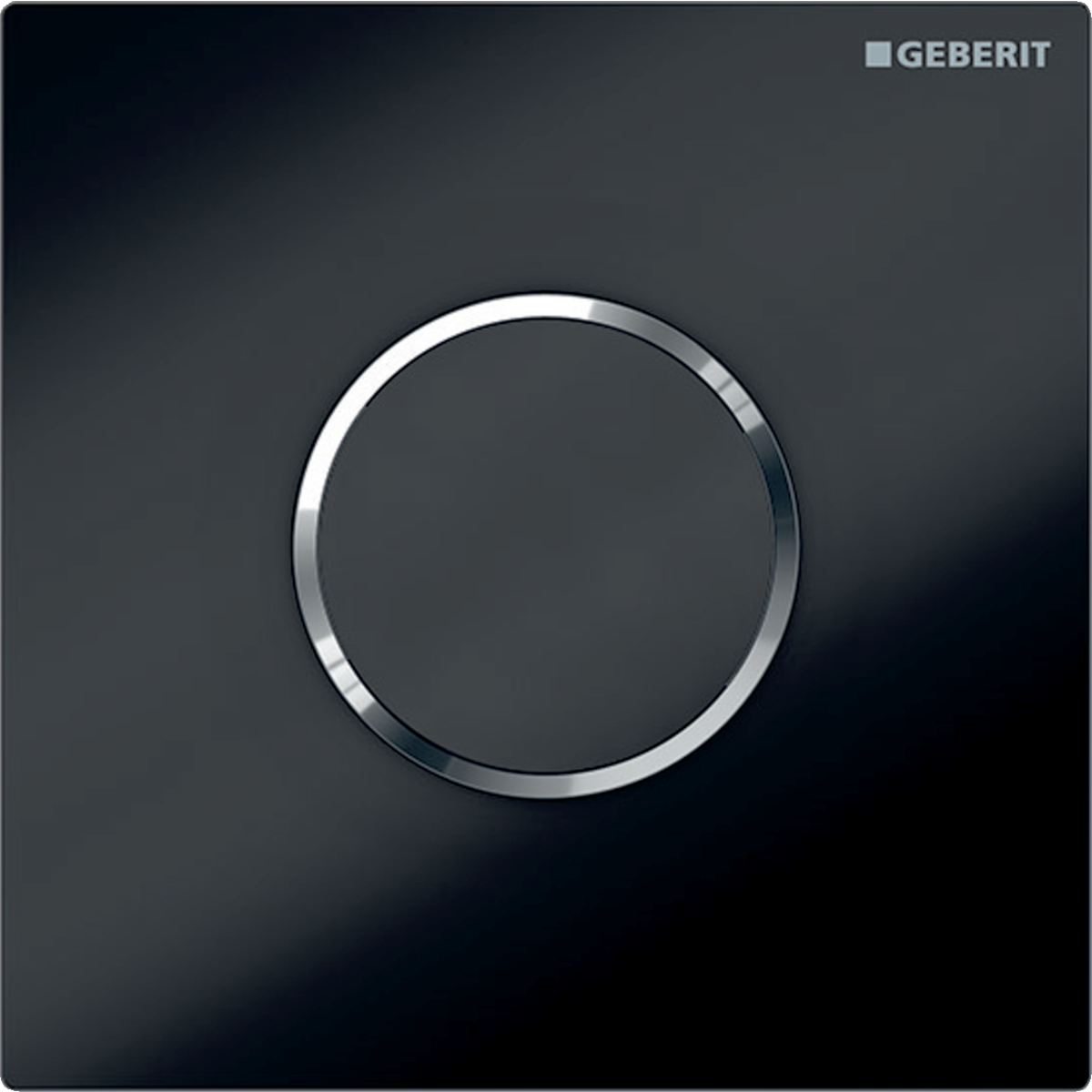 Geberit type 10 ur-sturing batterij round zwart - chroom 116.035.KM.1