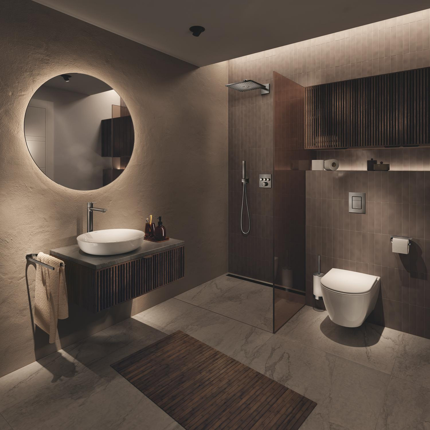 Grohe Euphoria Cube wandaansluitbocht Met Houder hard Graphite geb. 26370AL0