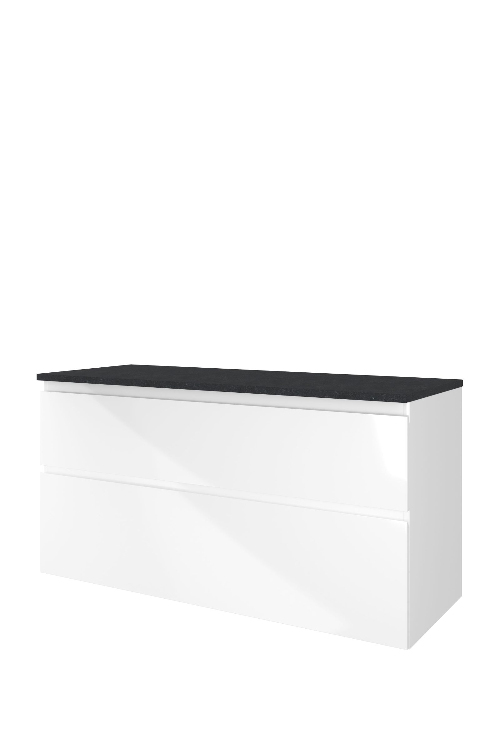 Proline Top afdekplaat hardsteen onderk. a-symm. DBSC120GW H620xB1200xD460 Glans wit / Blue stone