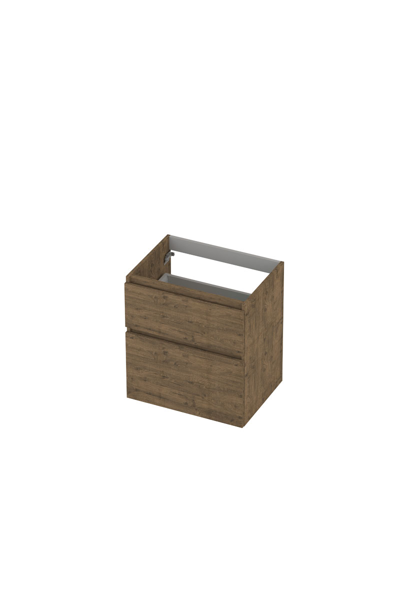 INK onderk. 2 la GL hout decor m. houten keerlijst a-symm. B600xD450xH650 Naturel eiken / 1257903