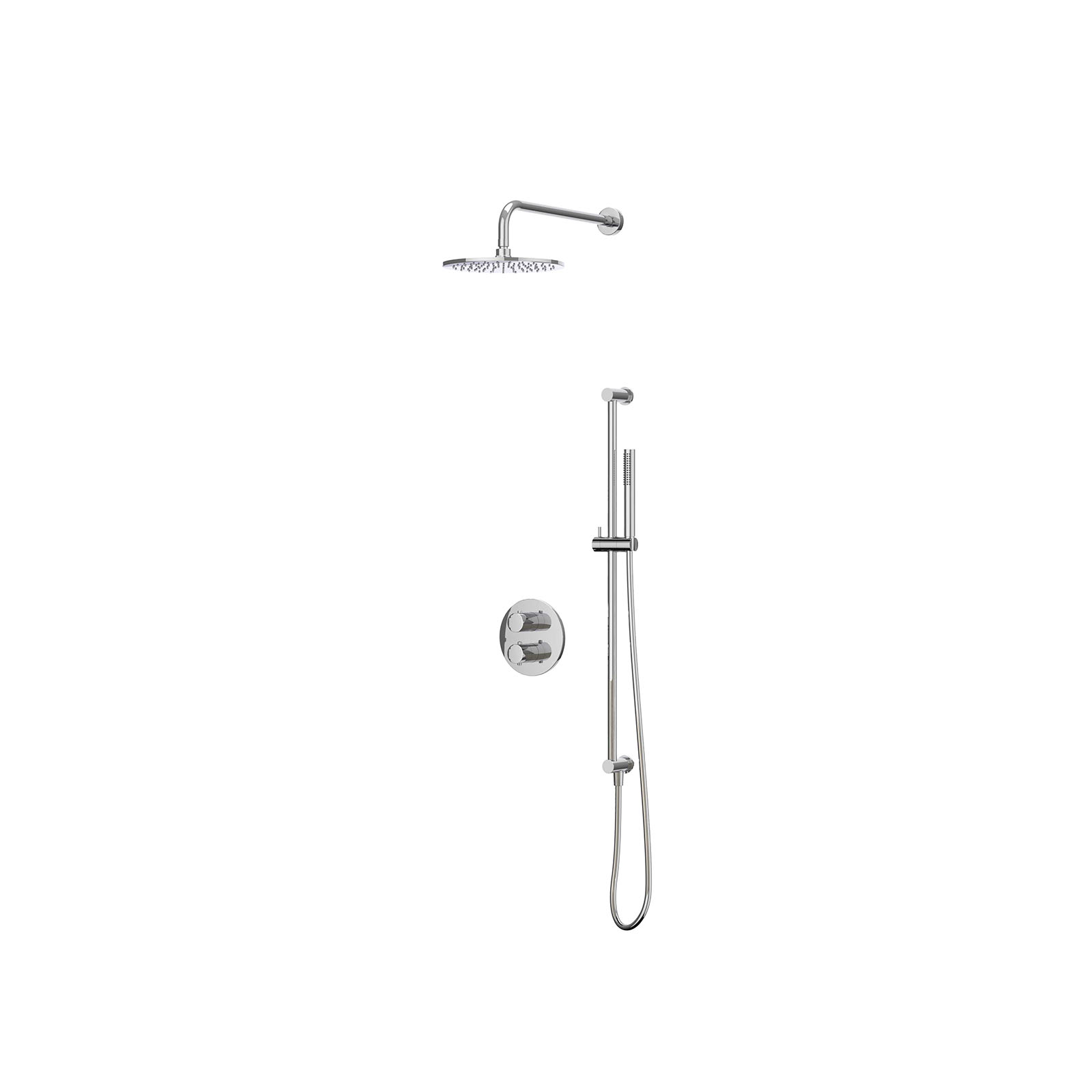 IVY Bond Inbouwset 2-weg w-arm 25cm me glijst. uitlaat en staafmodel CSB2CRAEAB Chroom