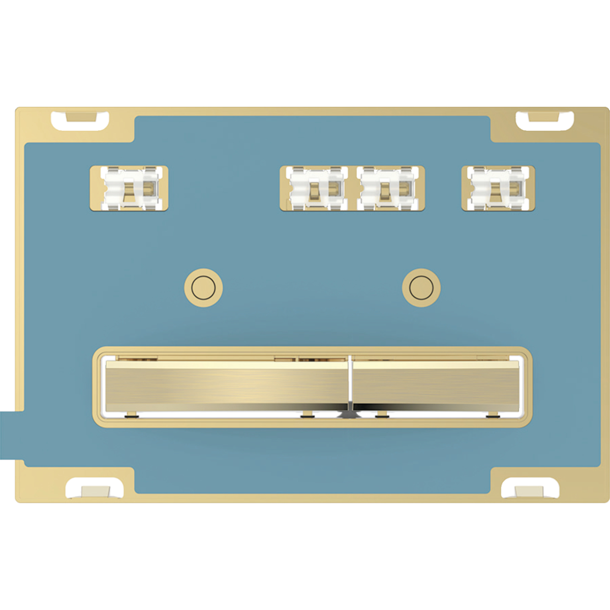 Geberit Sigma50 bedieningsplaat 2- toets square messing - klantspecifiek 115.672.00.2