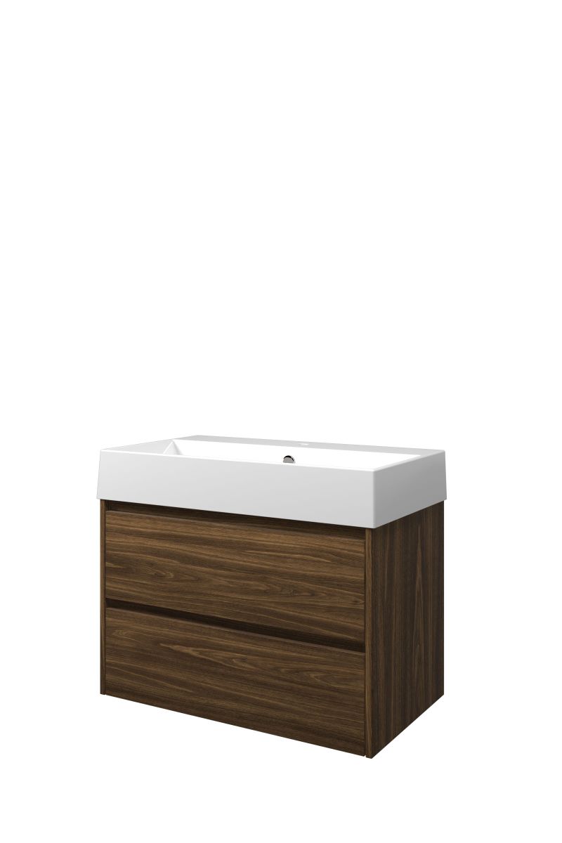 Proline set porselein Loft wast. met 1 krgt. en onderk. sym. 1815433 Cabana oak/Glans wit H620xB800xD460
