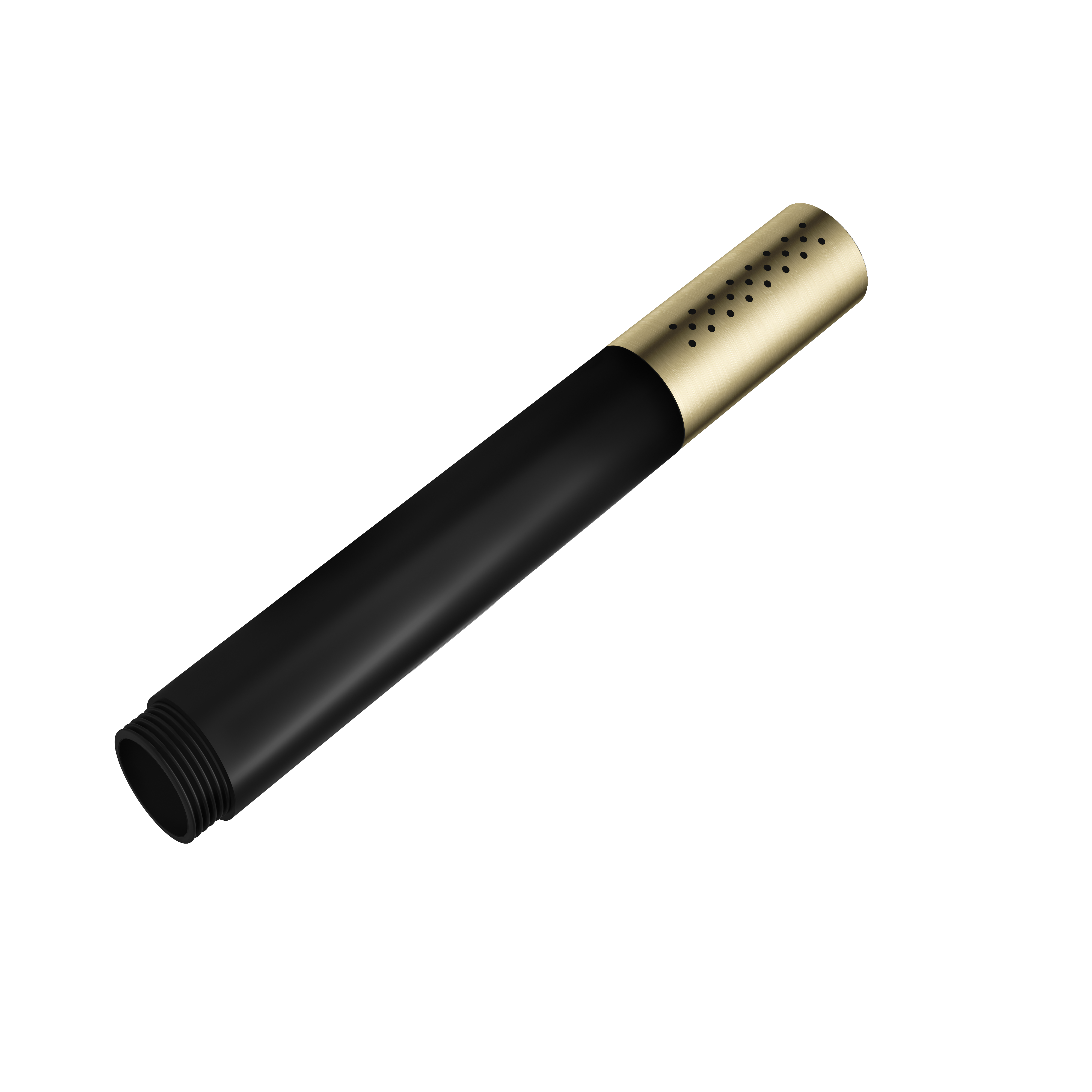 Hotbath Cobber handdouche zwart handvat M354BB Geborsteld messing