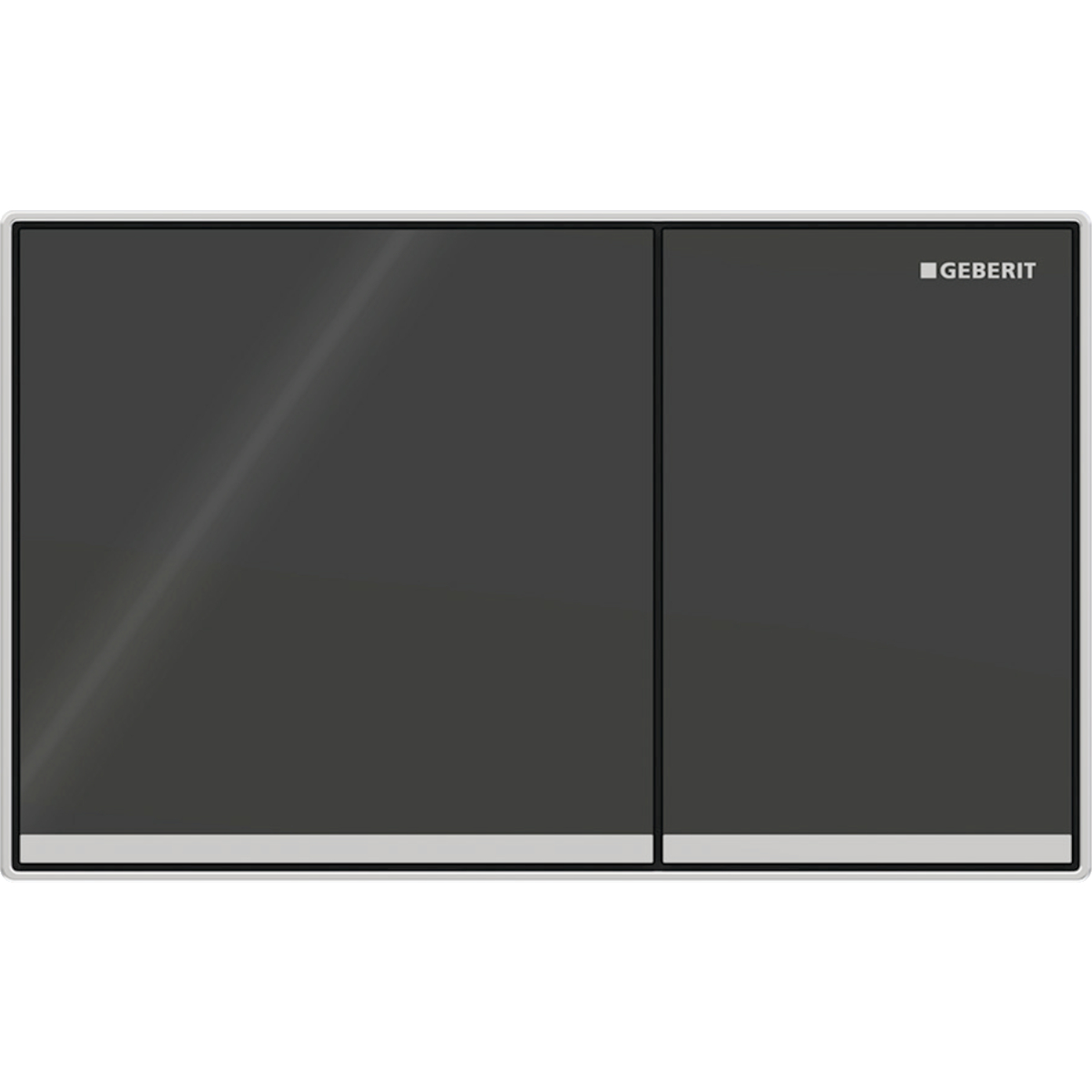 Geberit Sigma60 bedieningsplaat 2- toets square glas zwat 115.640.SJ.1