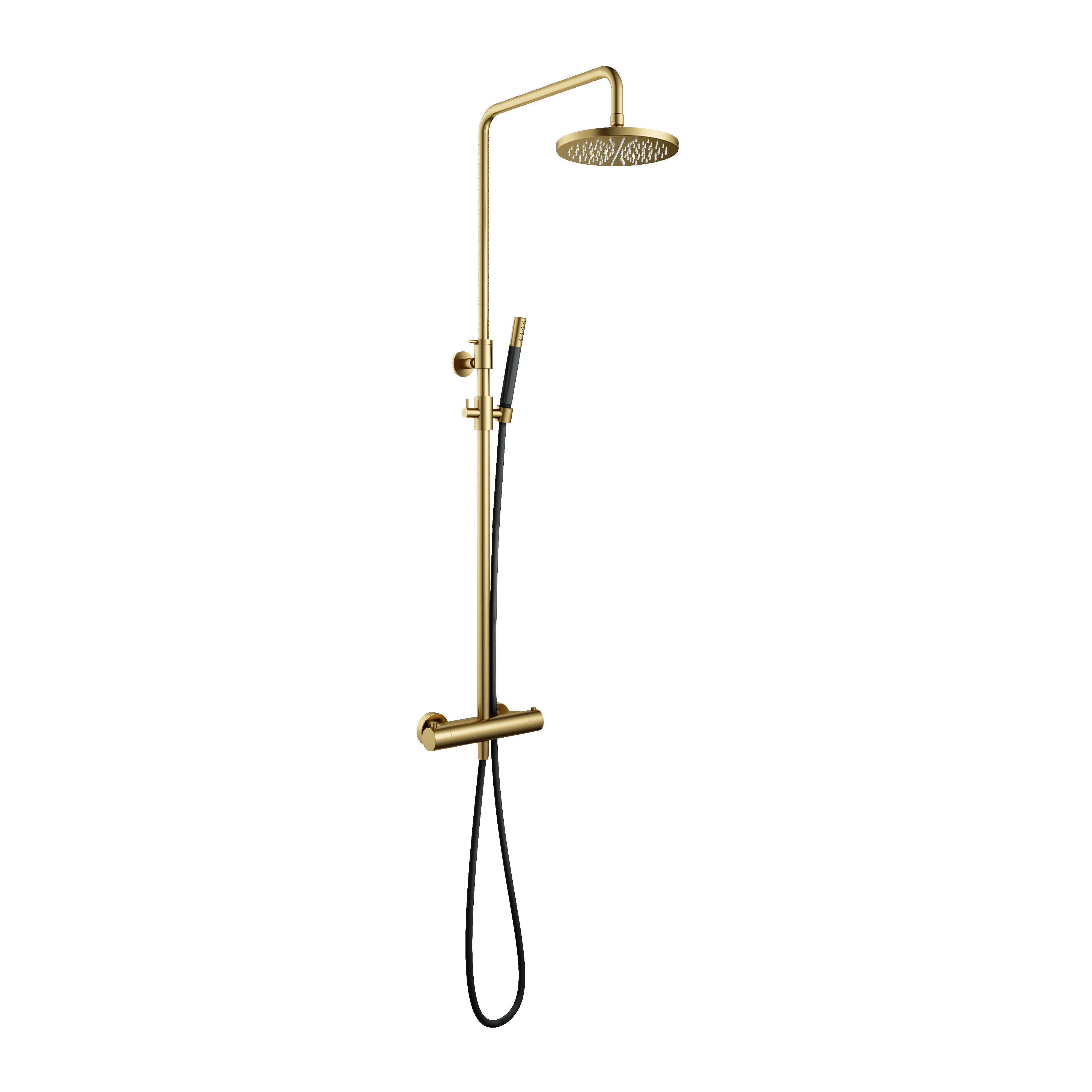 Hotbath Cobber therm. stortdouche ronde handd. BBP SDS9BBP1 Geborsteld Messing PVD
