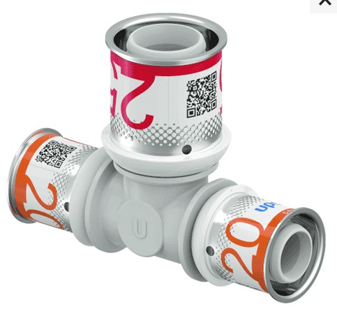 Uponor Composiet pers verloop T stuk 20x25x20 1039952