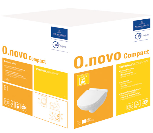 V&B O.Novo combi-pack Compact softclose 5688H101 Wit Alpin