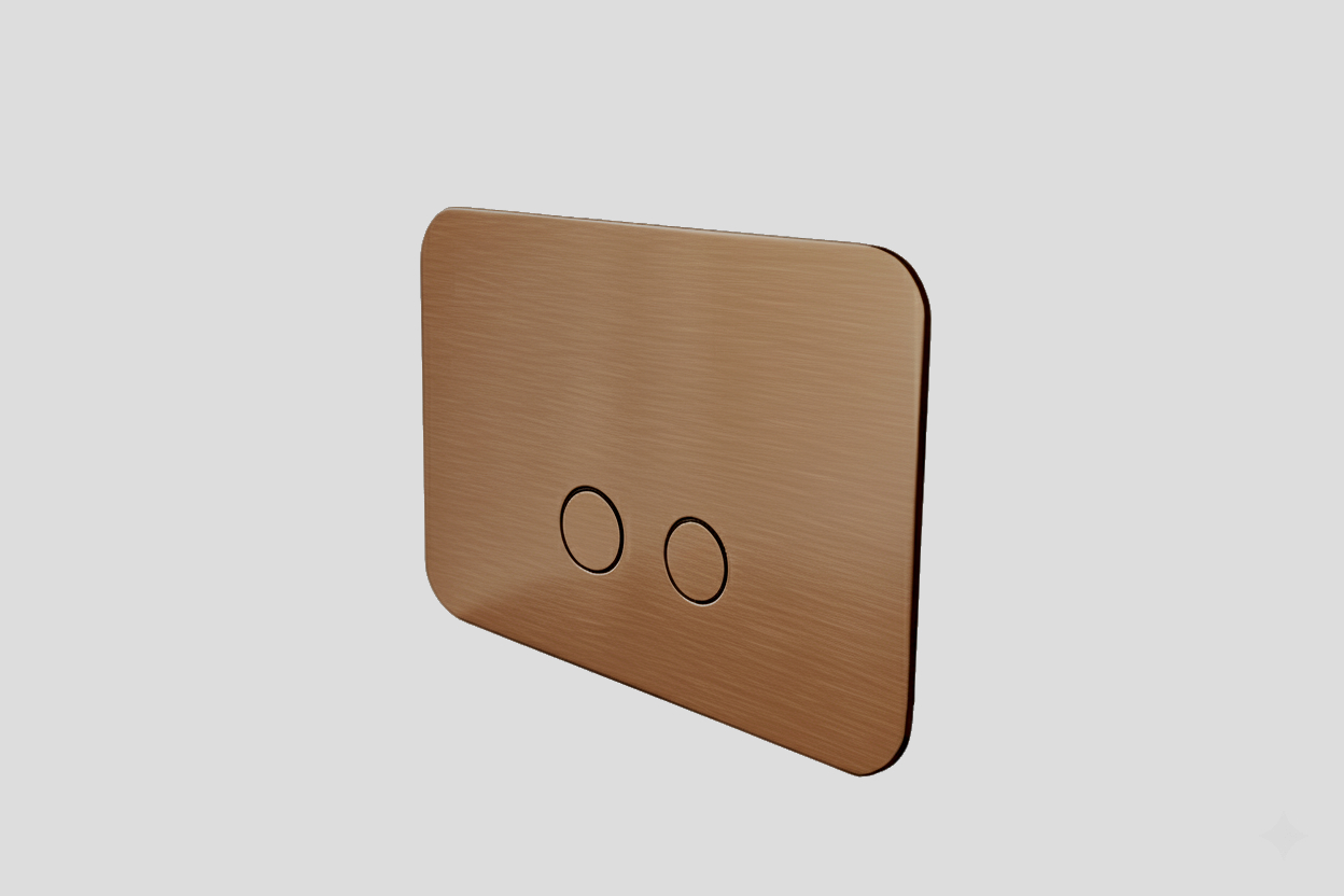 Lagoo Garda Bedieningspaneel m. magneet bevestiging (geschikt voor Tece) G6135BK Brushed Copper PVD