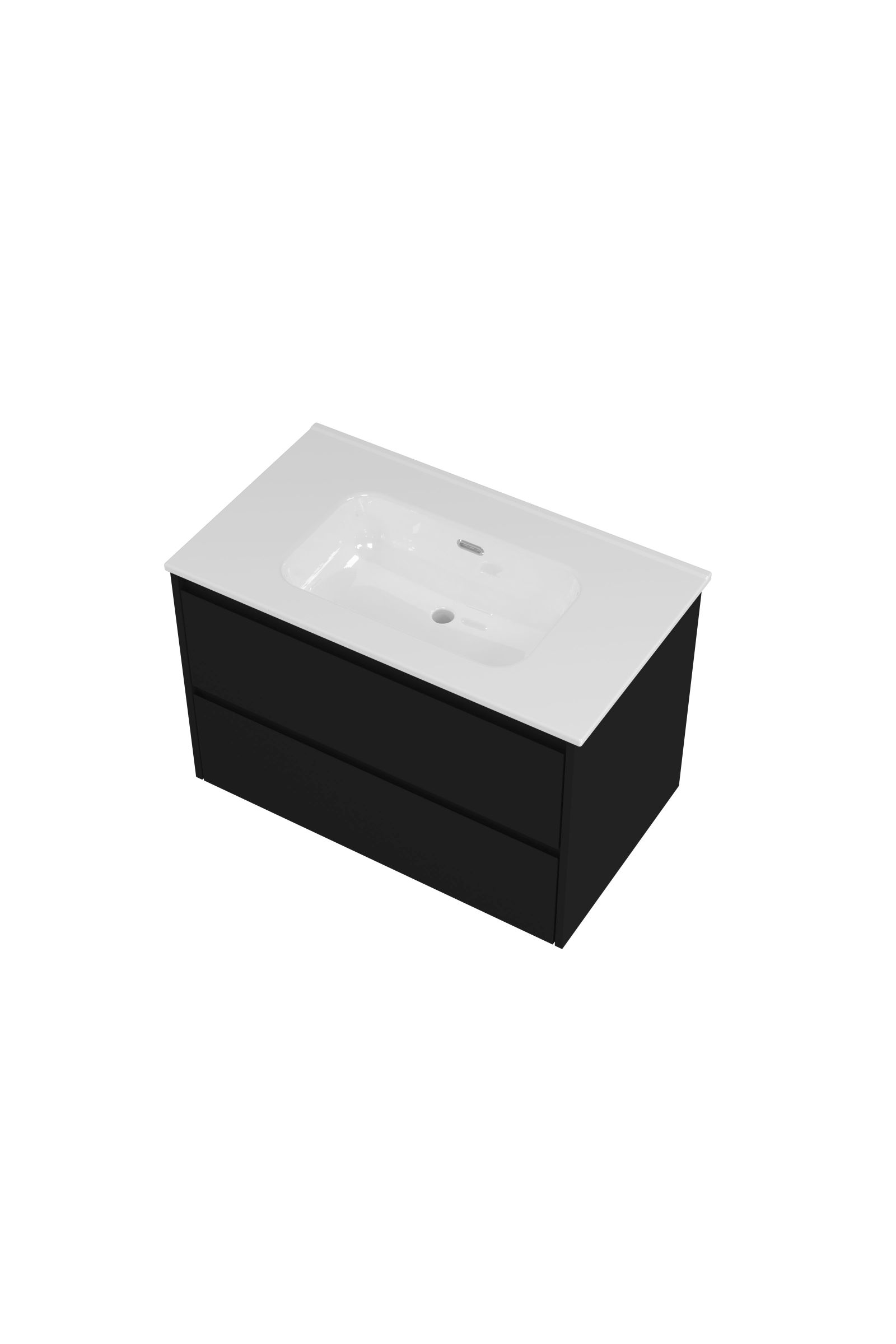 Proline set porselein Elegant wast. z. krgt. en onderk. sym. 1815126 Mat zwart/Glans wit H540xB800xD460