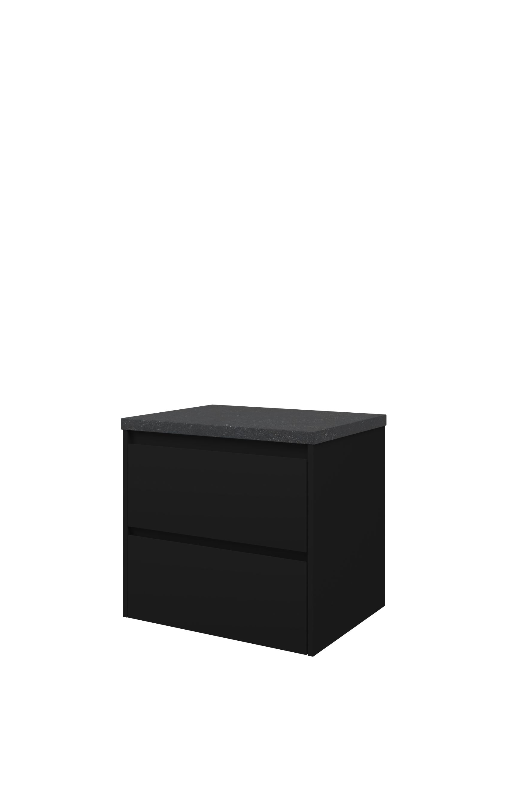 Proline Top afdekplaat hardsteen onderk. symm. DBSB60MZ H540xB600xD460 Mat zwart / Blue stone