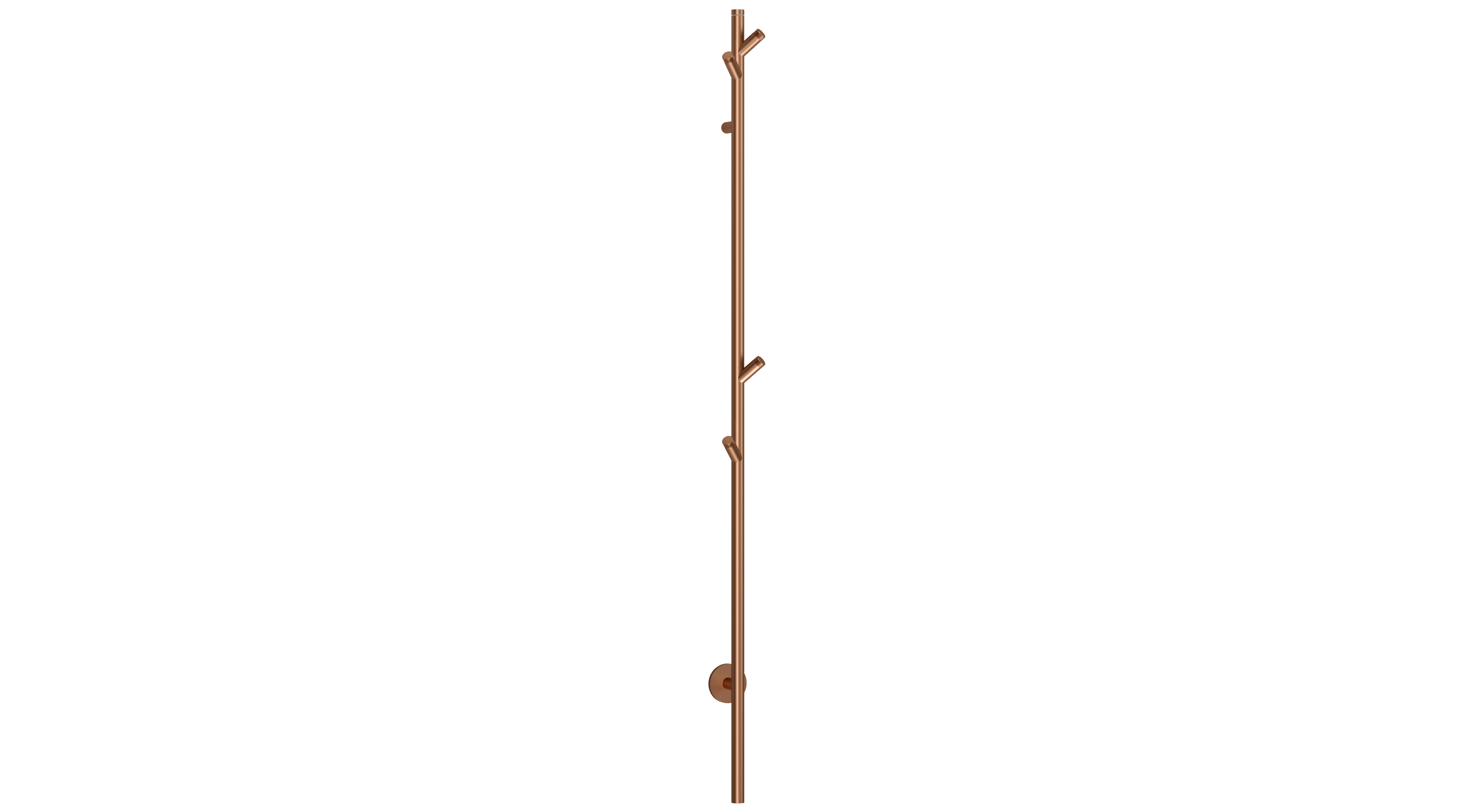 Luca Heat LH13 elektrische handdoekwarmer incl. timer bediening en led ring 170cm LH13BC Geborsteld koper PVD