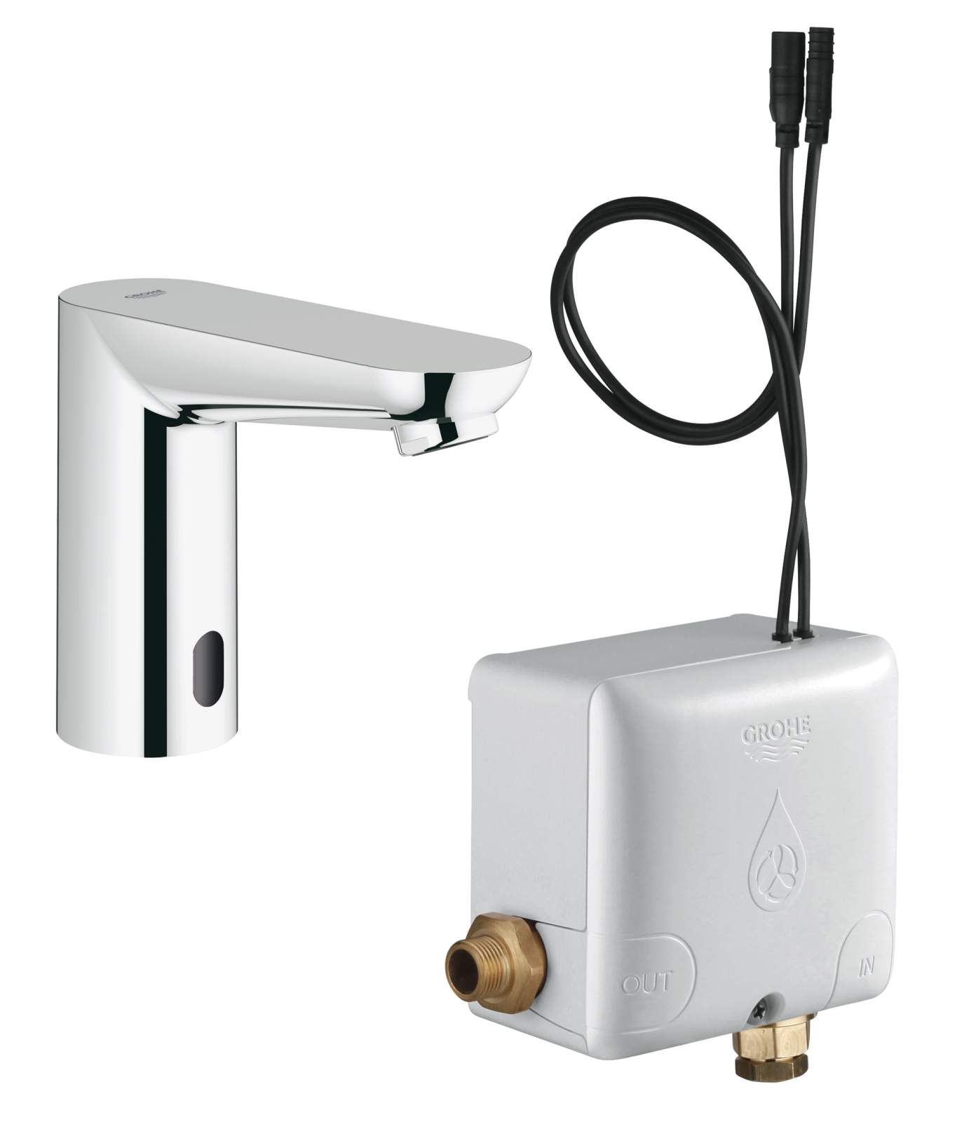 Grohe Euroeco Cosmopolitan E wastafelkraan incl. powerbox 36384000