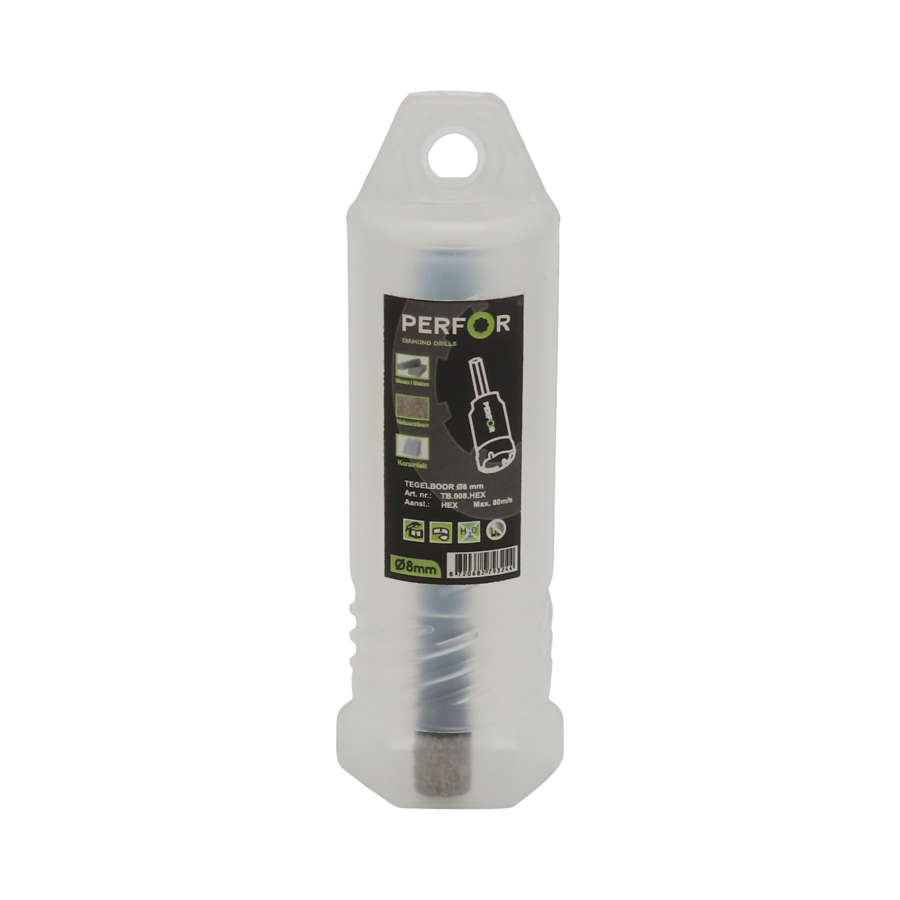 Tegelboor 8mm HEX aansluiting TB.008.HEX