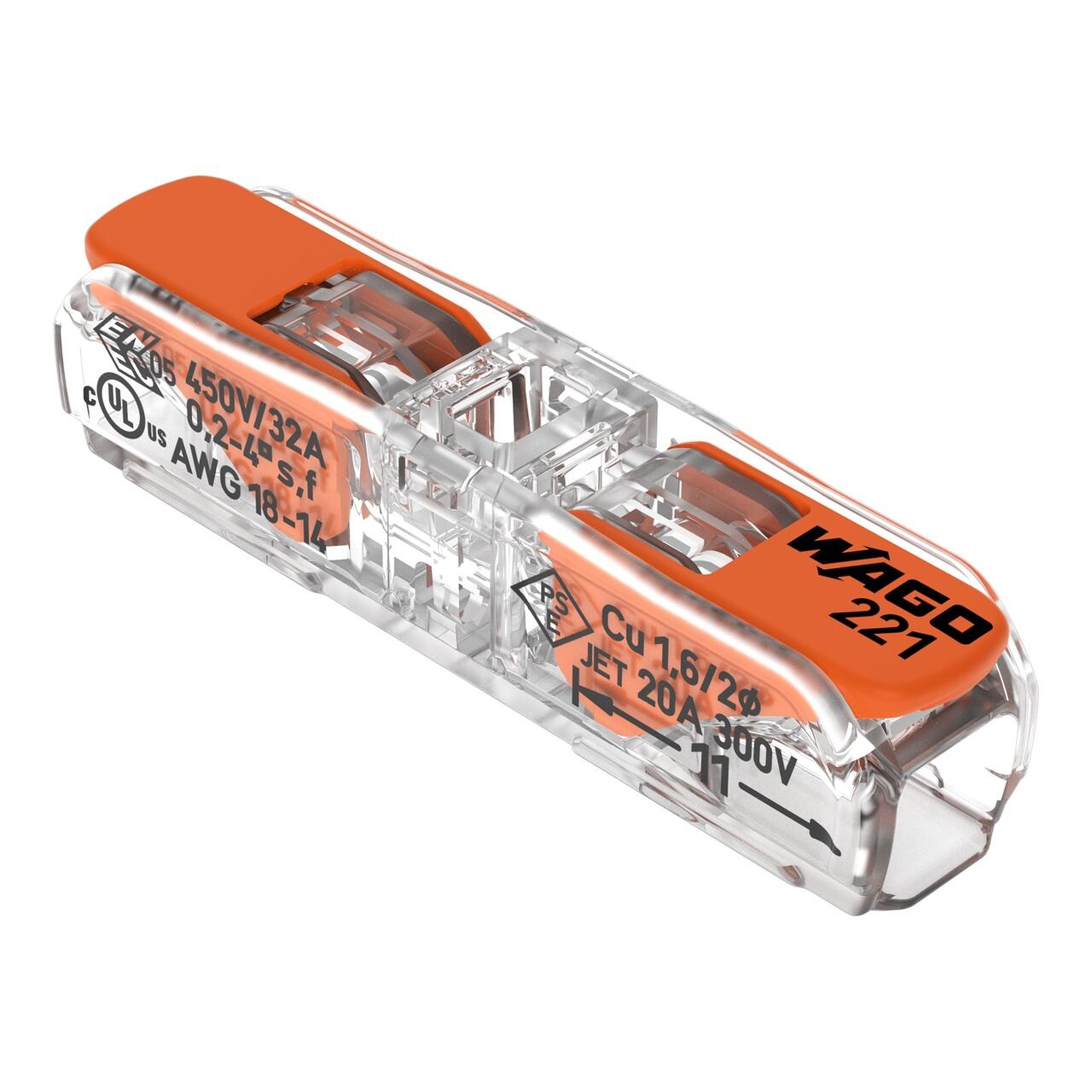 ST. DOORVOERCONNECTOR MAX 4MM2 221-2411 WAGO - 10413049