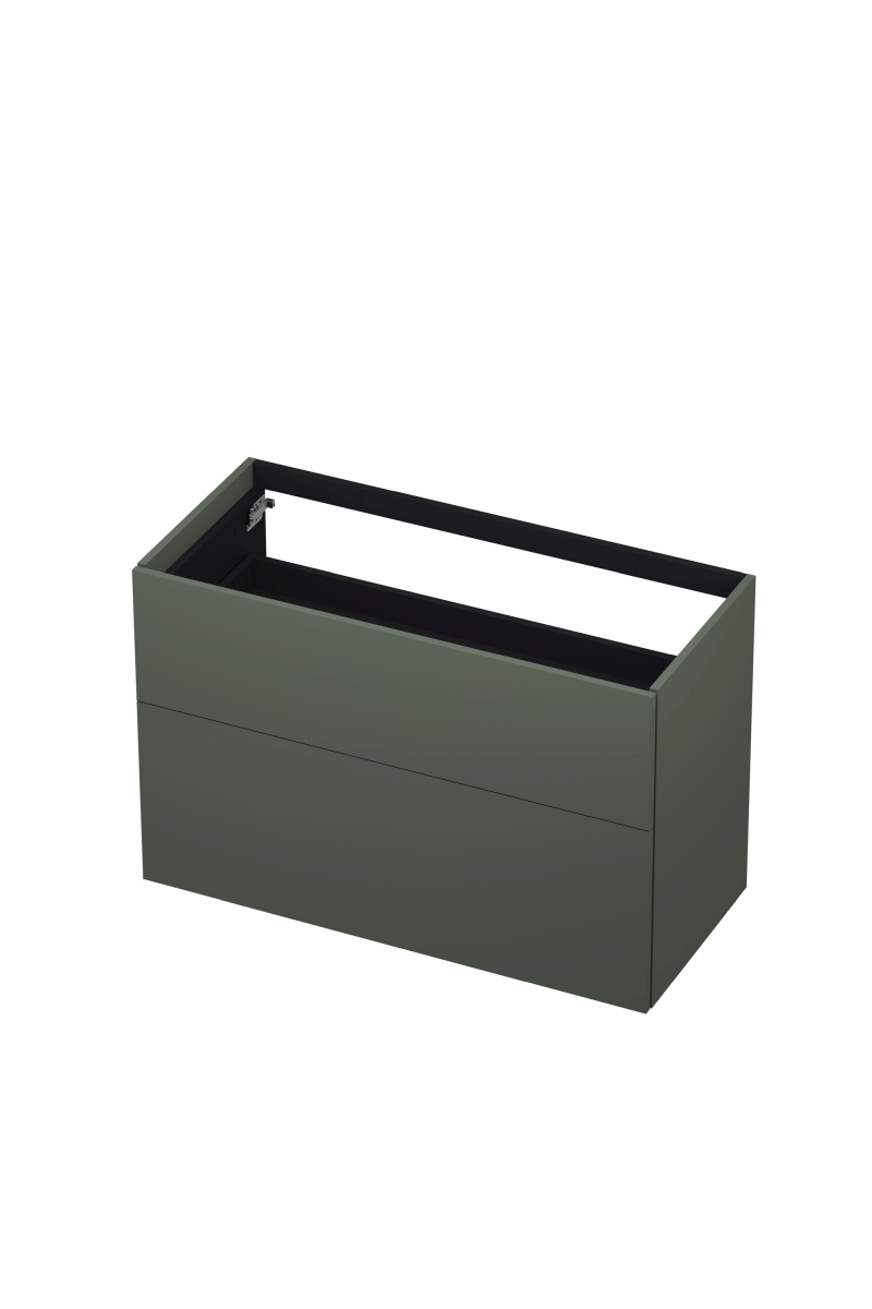 INK P2O onderkast 2 laden push to 1259123 mat beton groen H650xB1000xD450