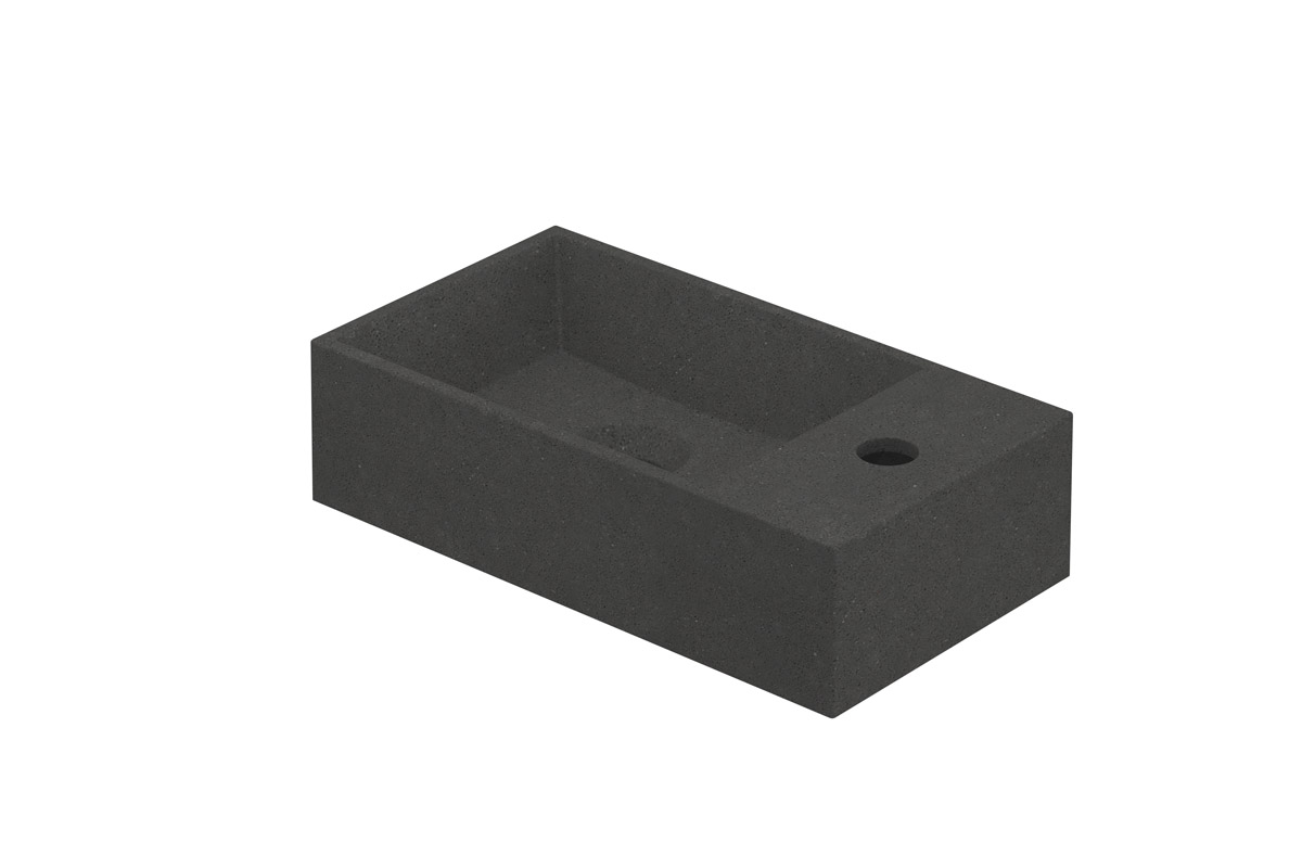 INK Contra Fontein Polystone vierkant m. krgt. R H100xB400xD220 Quartz grijs / 3403070