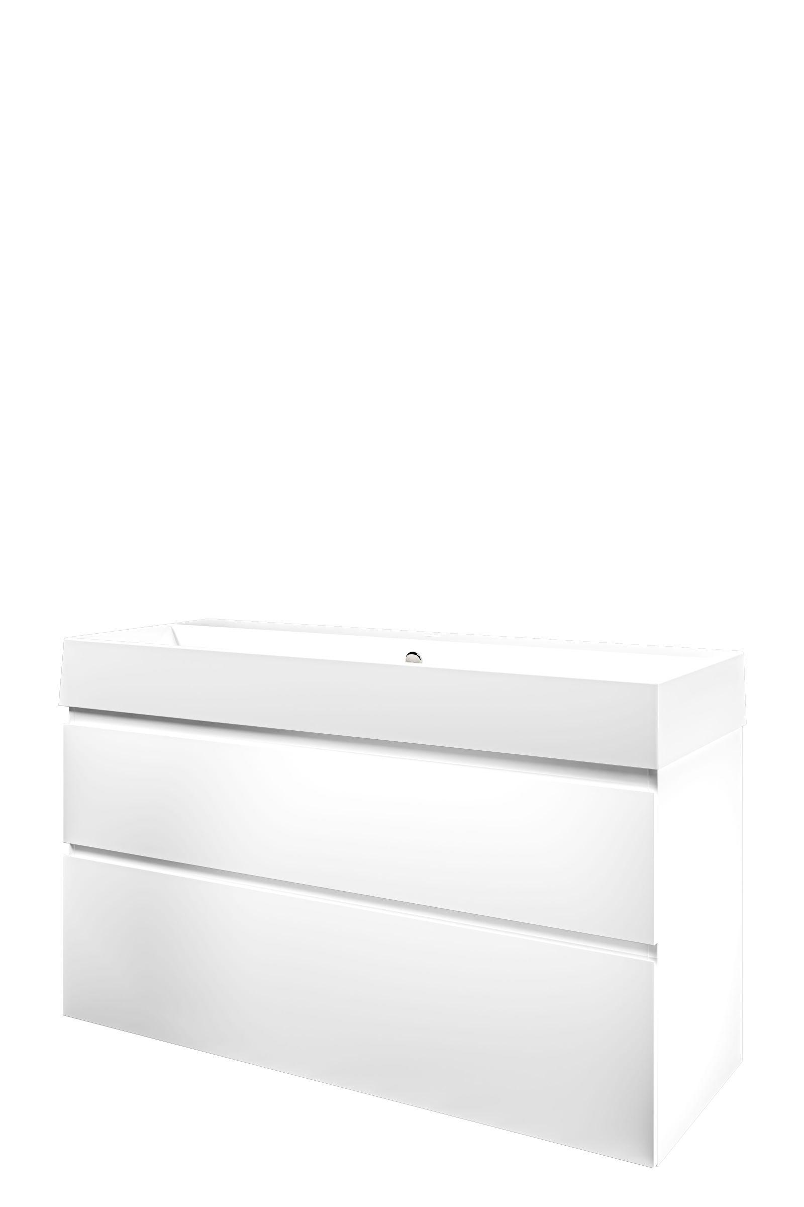 Proline set porselein Loft wast. met 1 krgt. en onderk. a-sym. ZGWC1201MW Mat wit/Glans wit H700xB1200xD460