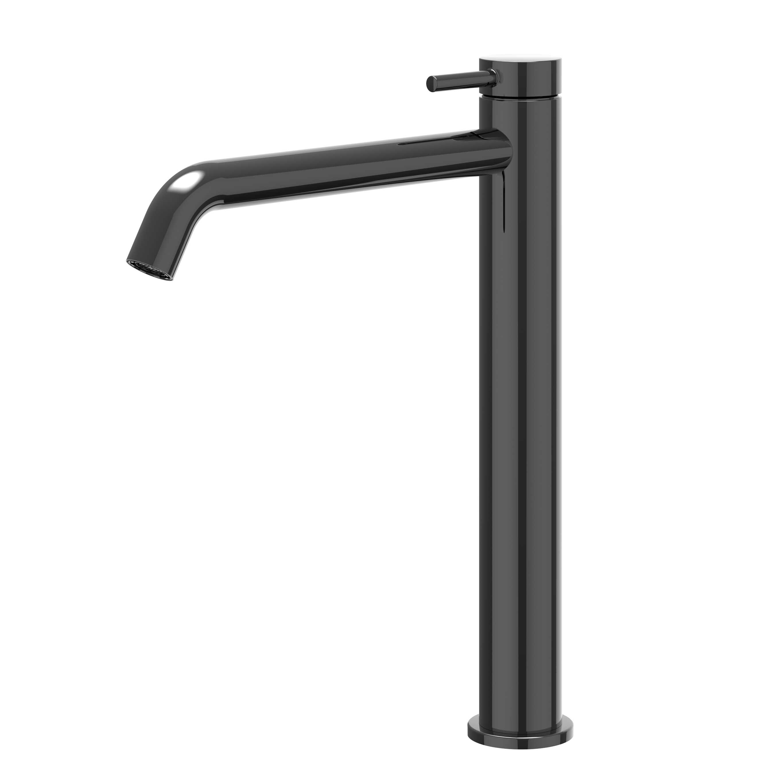 IVY Bond Eenhendel wastafelmengkraan opbouw model L coldstart 6100207 Zwart chroom PVD