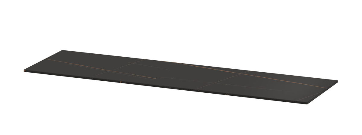 INK Afdekplaat van keramische slab zonder uitsparing H10xB1600xD450 Lauren black mat / 210252
