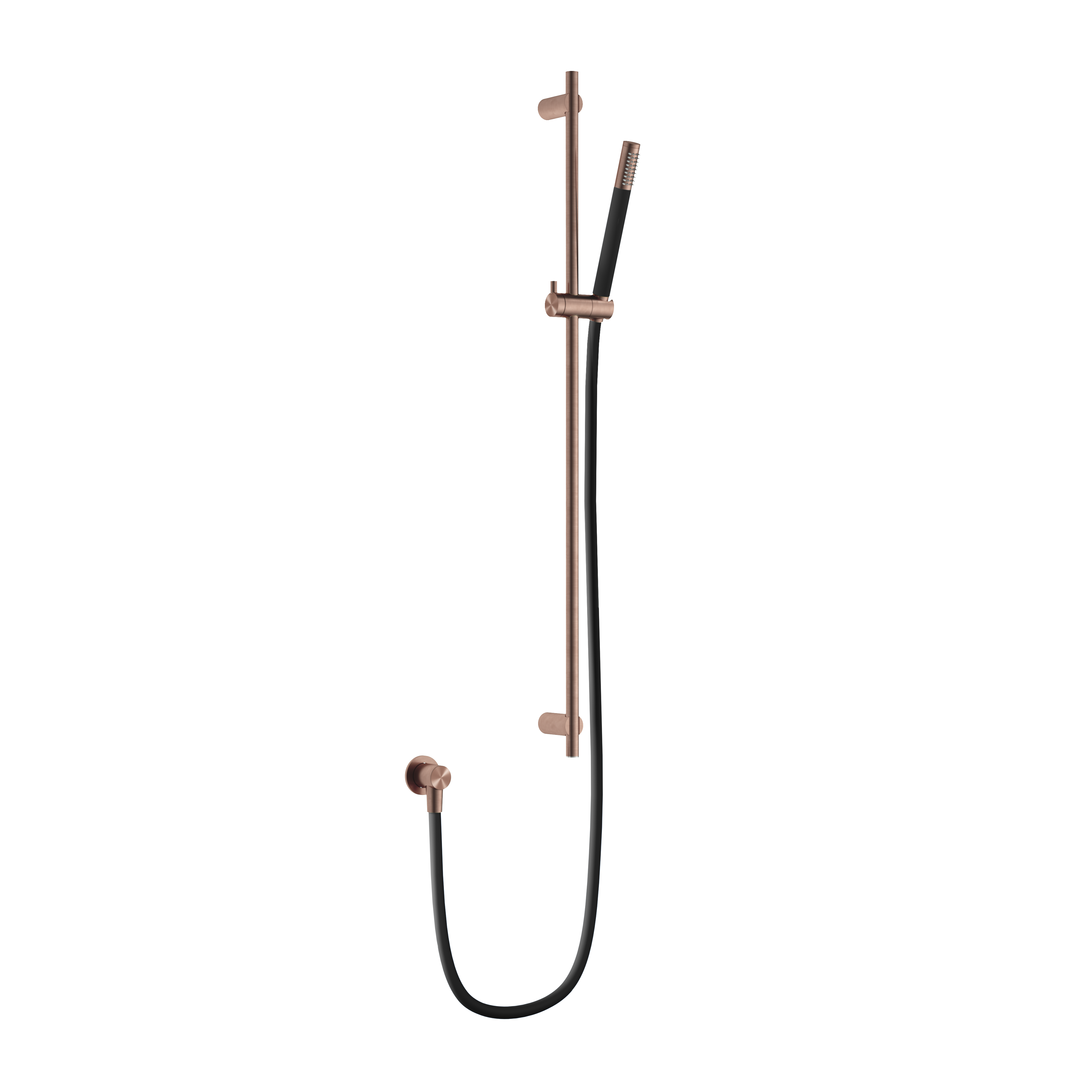 Hotbath Archie glijst. 90 cm met wanduitlaat doucheslang en handd. AR318BCP Geborsteld Koper PVD