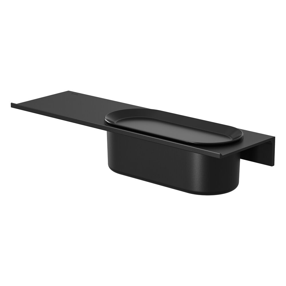 Geesa Leev Planchet 40 cm met douchemand 22.5 cm Zwart 918220-06-400