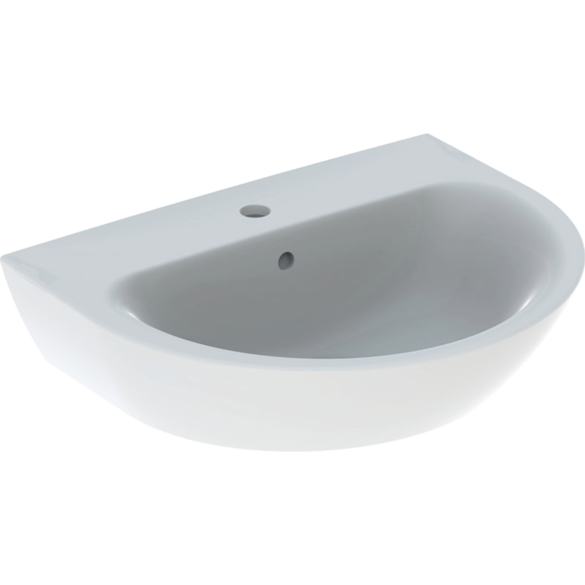 Geberit Renova wastafel 60x48cm m.krgt. m.overl. 500.370.01.8 Wit KeraTect