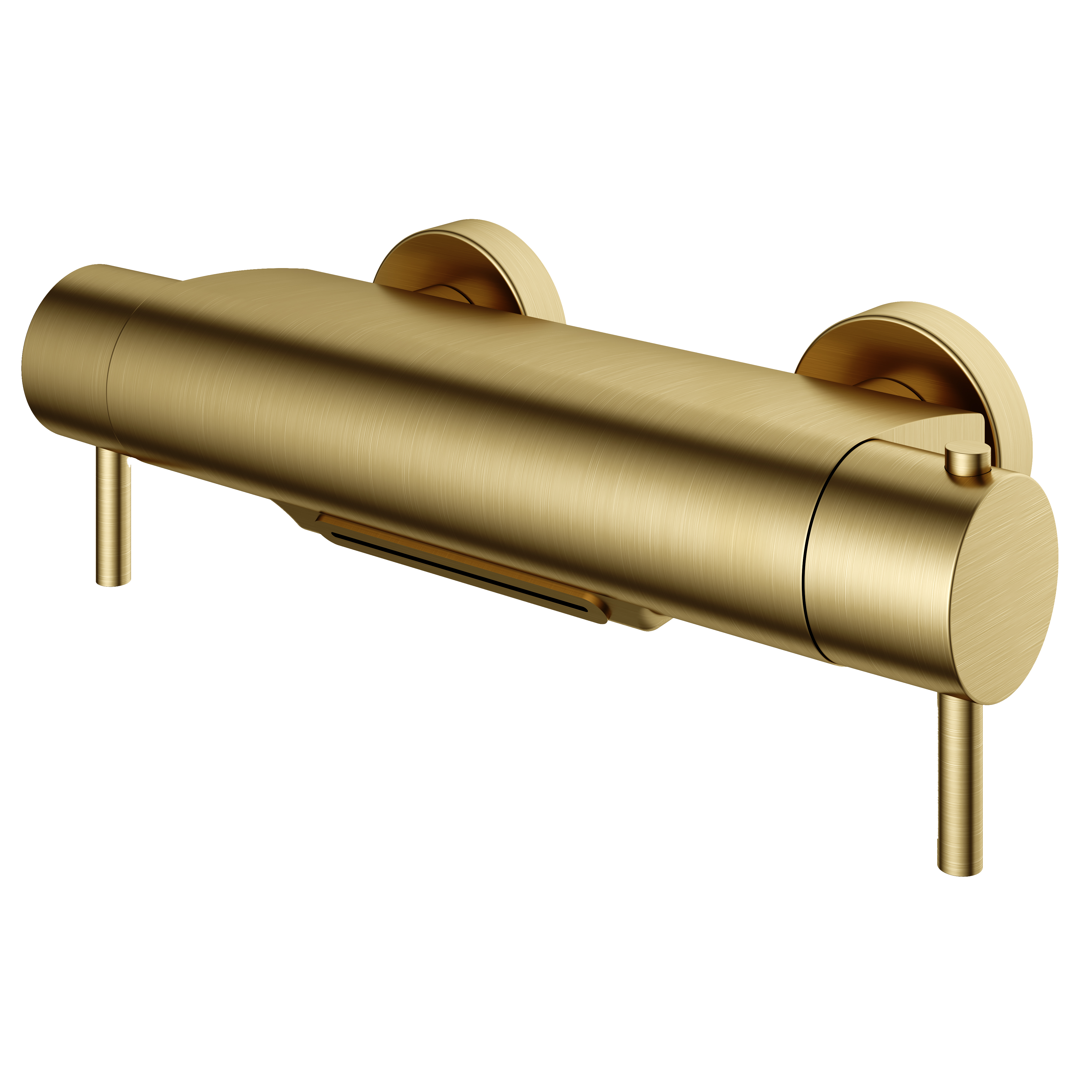Hotbath Cobber thermostatische badmengkraan met cascade uitloop B021BBP Geborsteld messing PVD