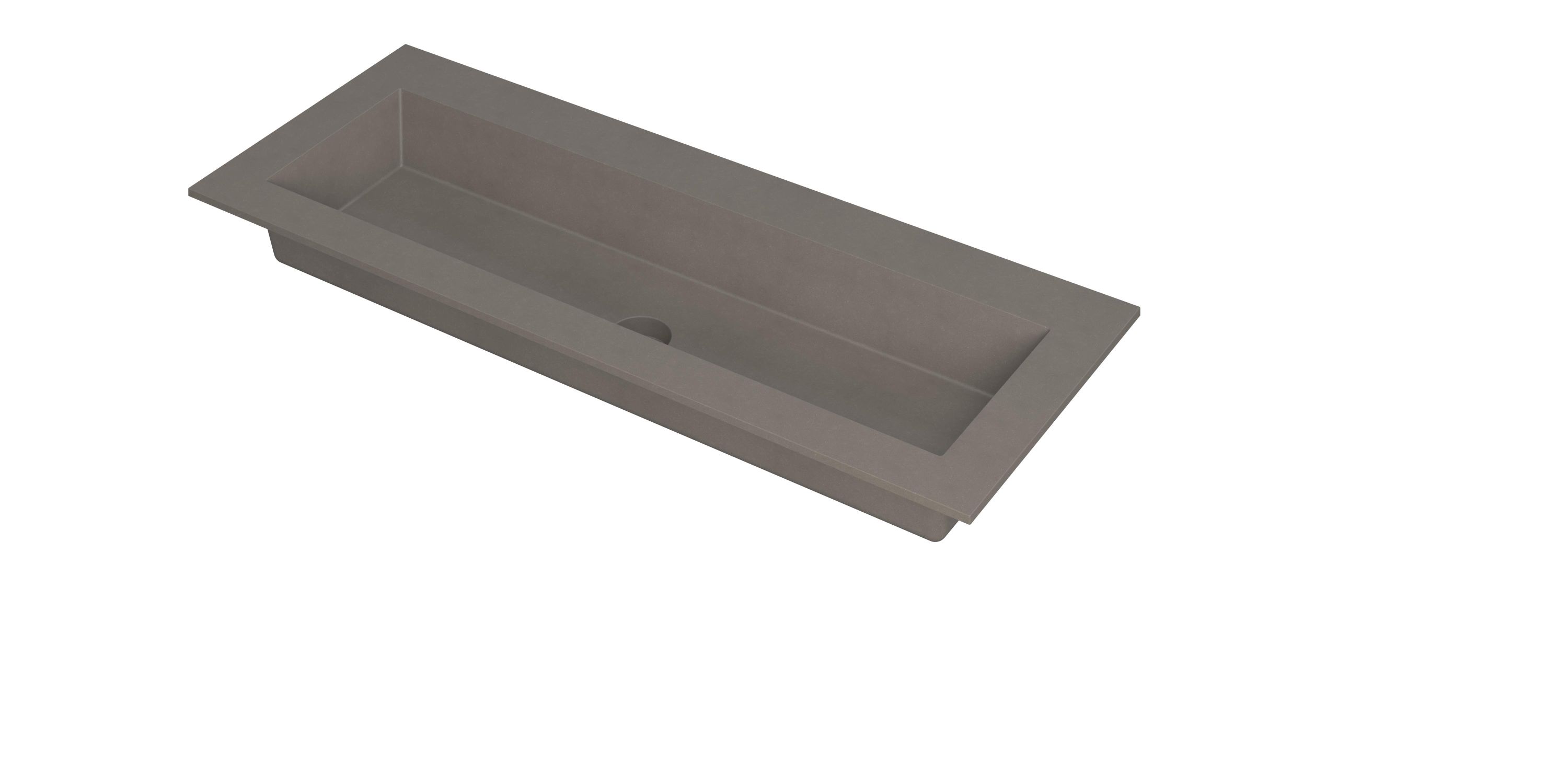 INK Kraft wastafel enkele bak z. krgt 3417252 Quartz beton H10xB1200xD450
