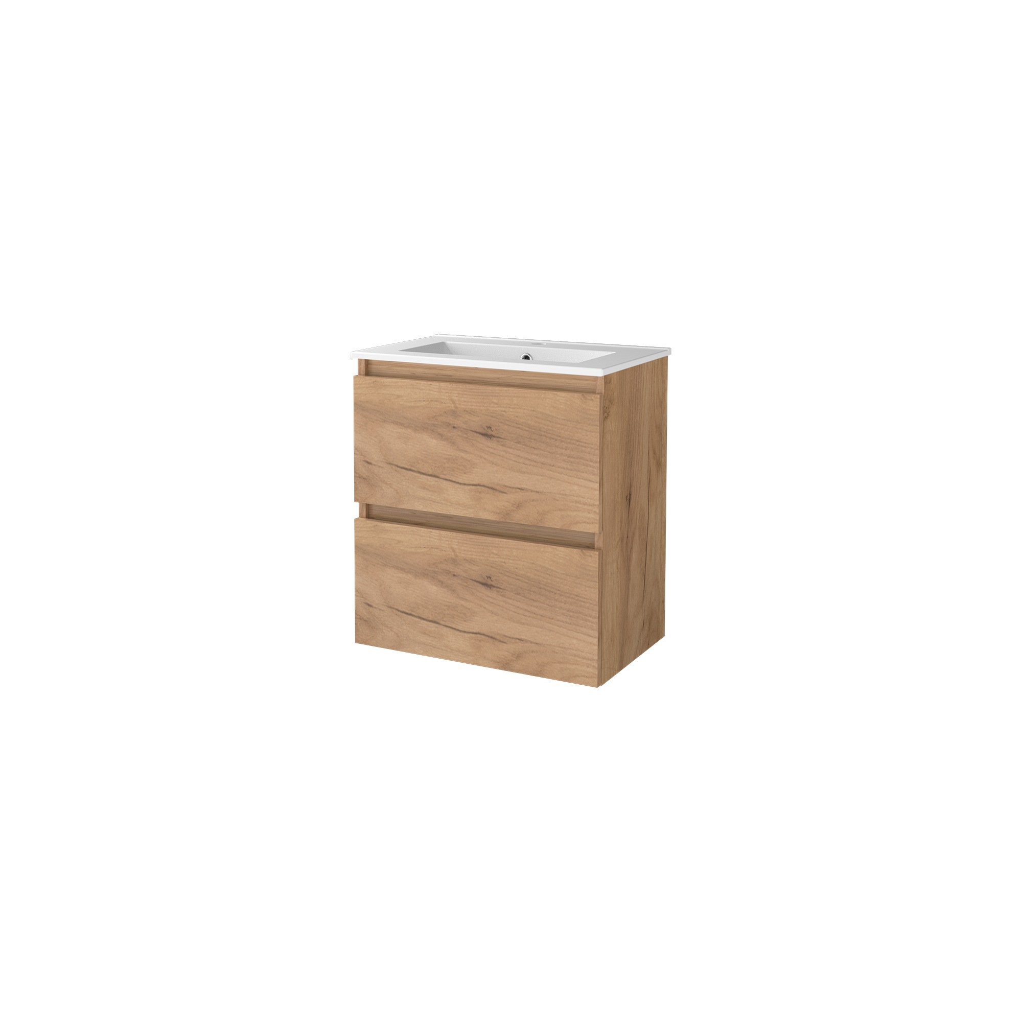Basic Start 39 set 60x39cm greepl. 2 la keram. wast. 1 krgt. S39GL60PWO Whisky Oak