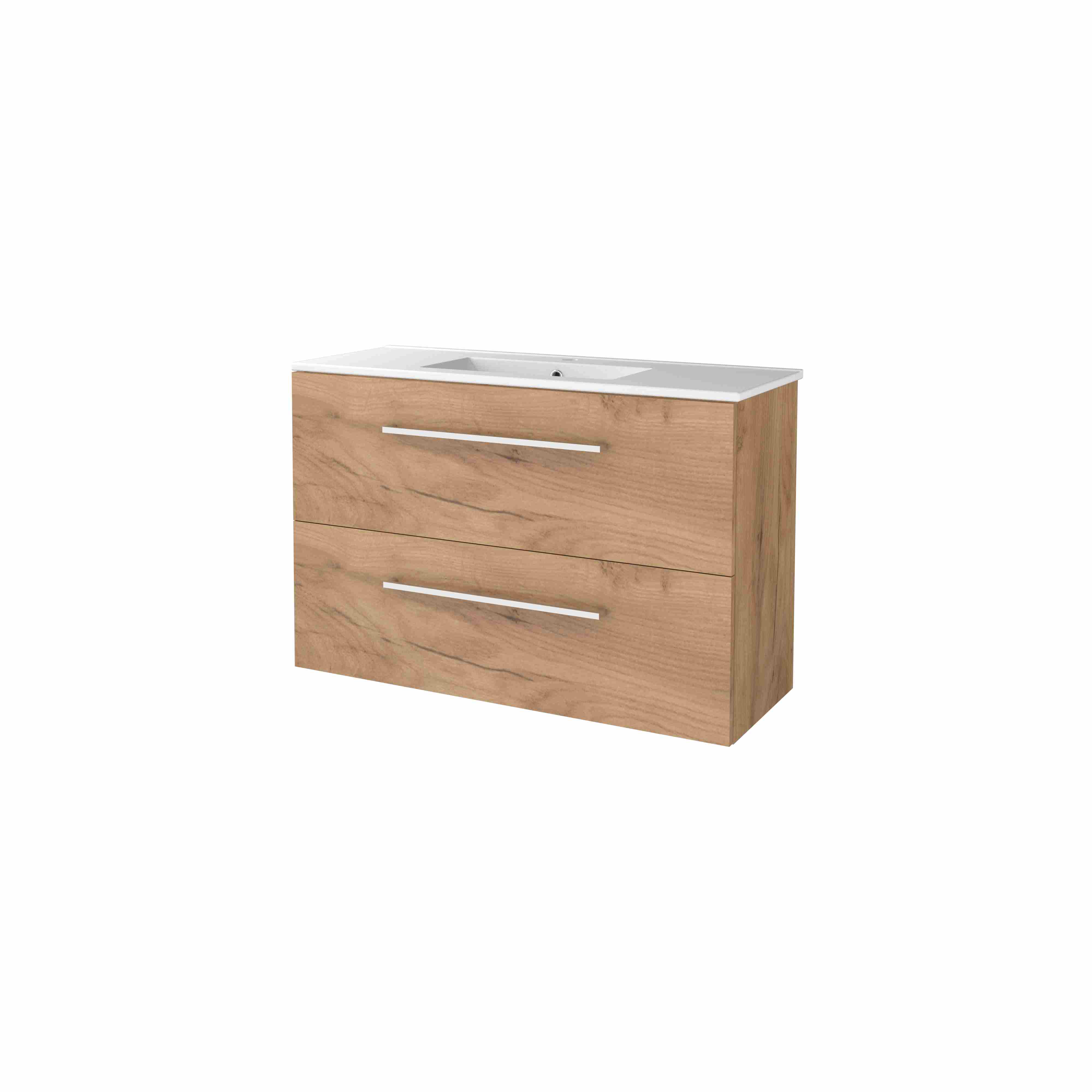 Basic Start 39 set 100x39cm met gr. 2 la keram. wast. 1 krgt. S39GR100PWO Whisky Oak
