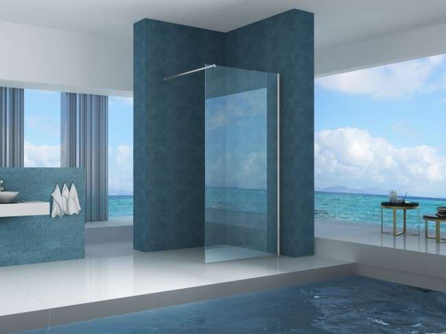 DSI Inloopdouche + muurprofiel 800x2000 8mm Chroom/Helder NANO glas