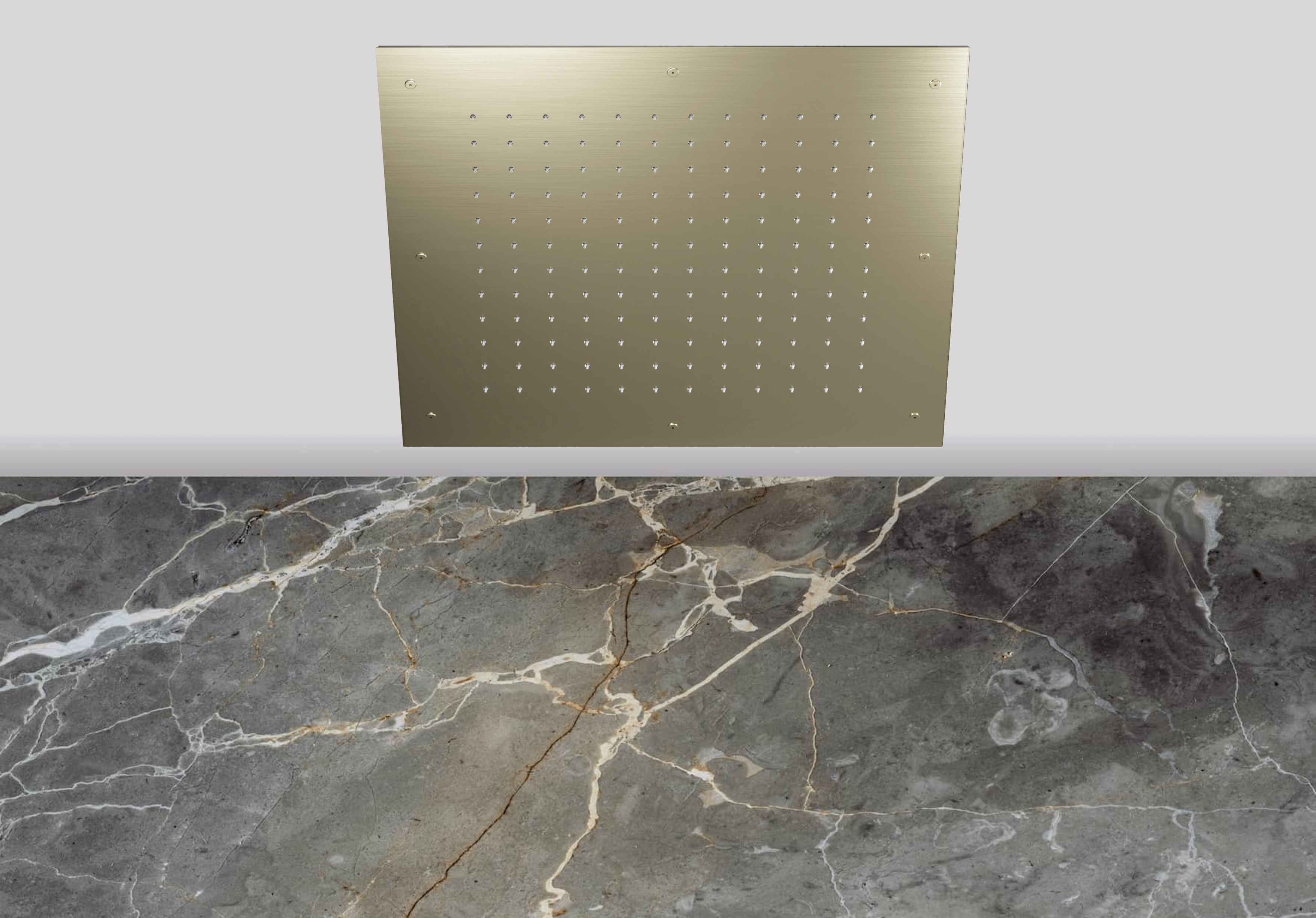 Lagoo Nesso Hoofddouche Showerlicious 500 x 500 N8232PG Brushed Champagne PVD