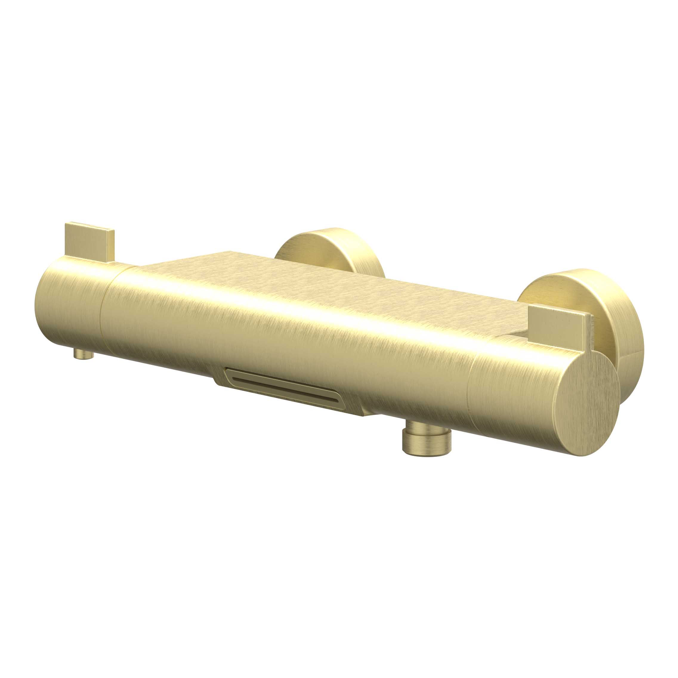IVY Pact Badthermostaatkraan opbouw cooltouch met cascade uitloop 6302054 gebr. mat goud PVD
