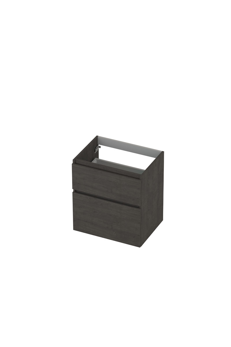 INK onderk. 2 la GL hout decor m. houten keerlijst a-symm. B600xD450xH650 Oergrijs / 1257906