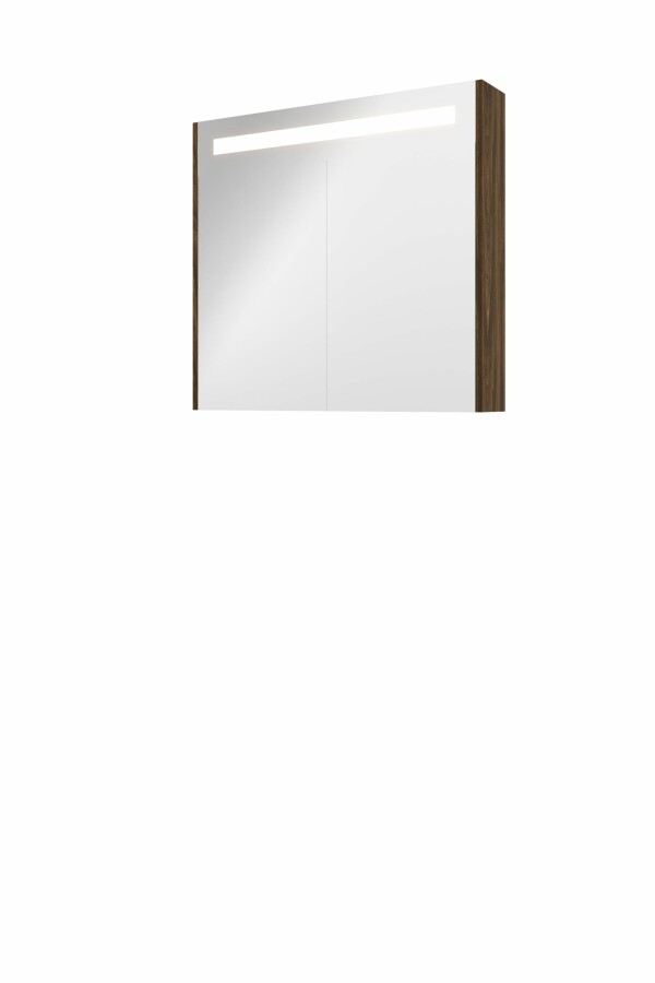 Proline spiegelkast Premium met geint. LED verl. 2 deuren 1809403 Cabana oak H740xB800xD140