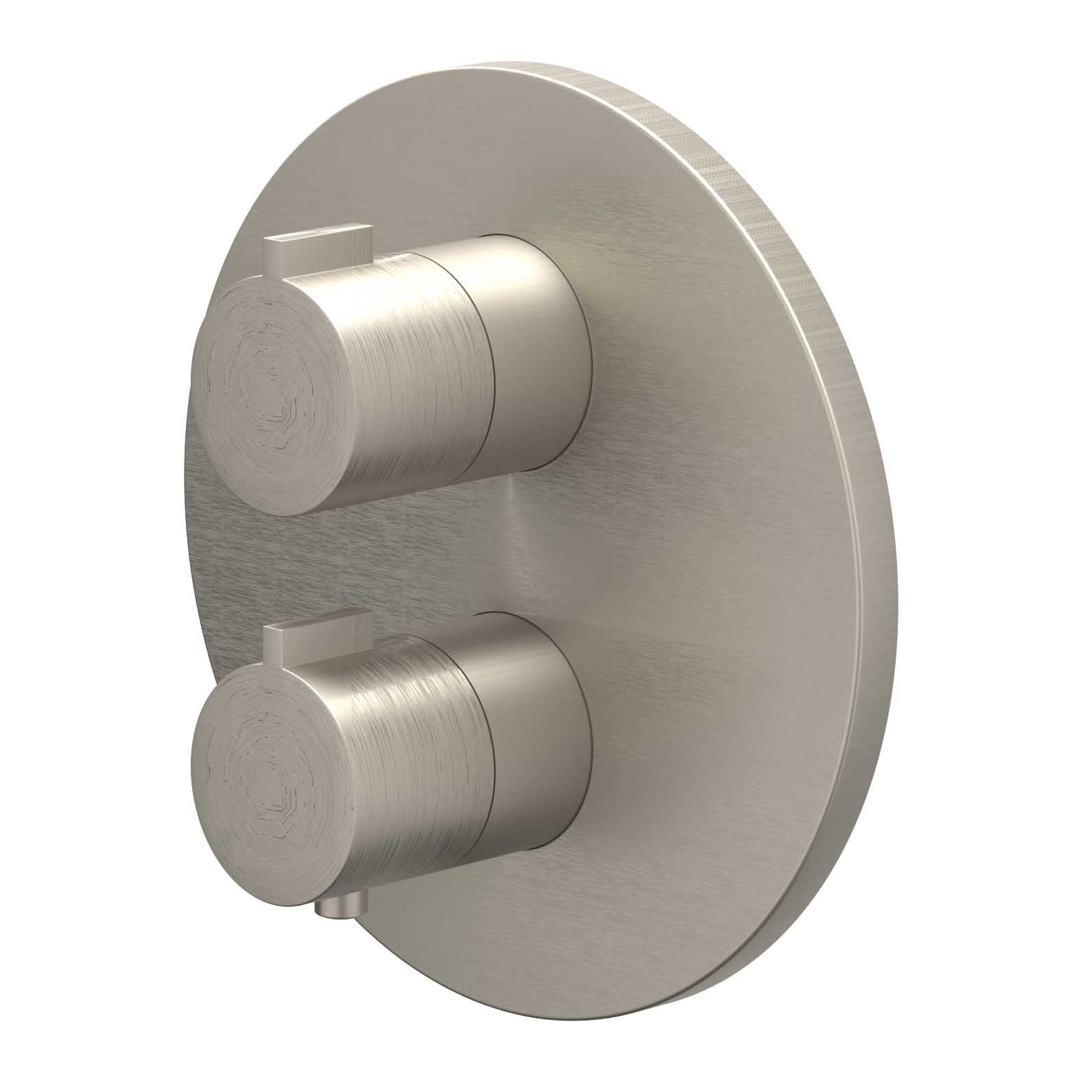 IVY Pact Afbouwdeel inbouwthermostaat met 3-weg stop-omstel 6202203 gebr. nickel PVD