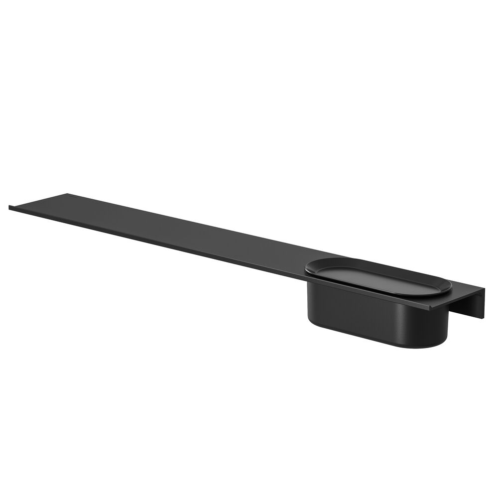 Geesa Leev Planchet 80 cm met douchemand 22.5 cm Zwart 918220-06-800