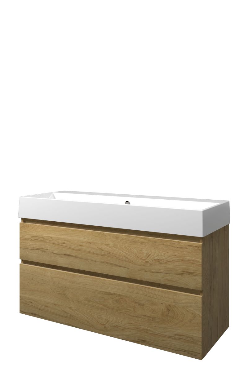 Proline set porselein Loft wast. met 1 krgt. en onderk. a-sym. ZGWC1201IO Ideal oak/Glans wit H700xB1200xD460