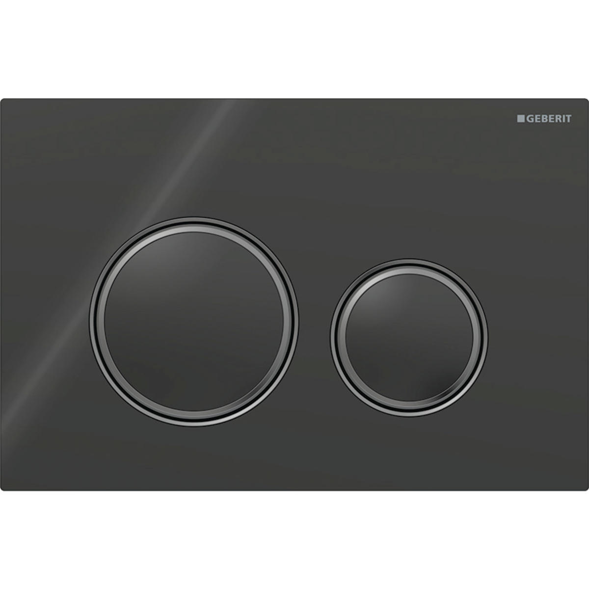 Geberit Sigma50 bedieningsplaat 2- toets round zwartchroom - zwart 115.651.SJ.1