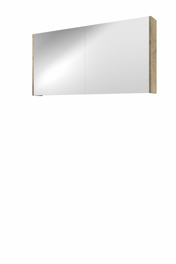 Proline spiegelkast Xcellent met dubbel gespiegelde deuren 2 deuren 1808951 Raw oak H600xB1200xD140