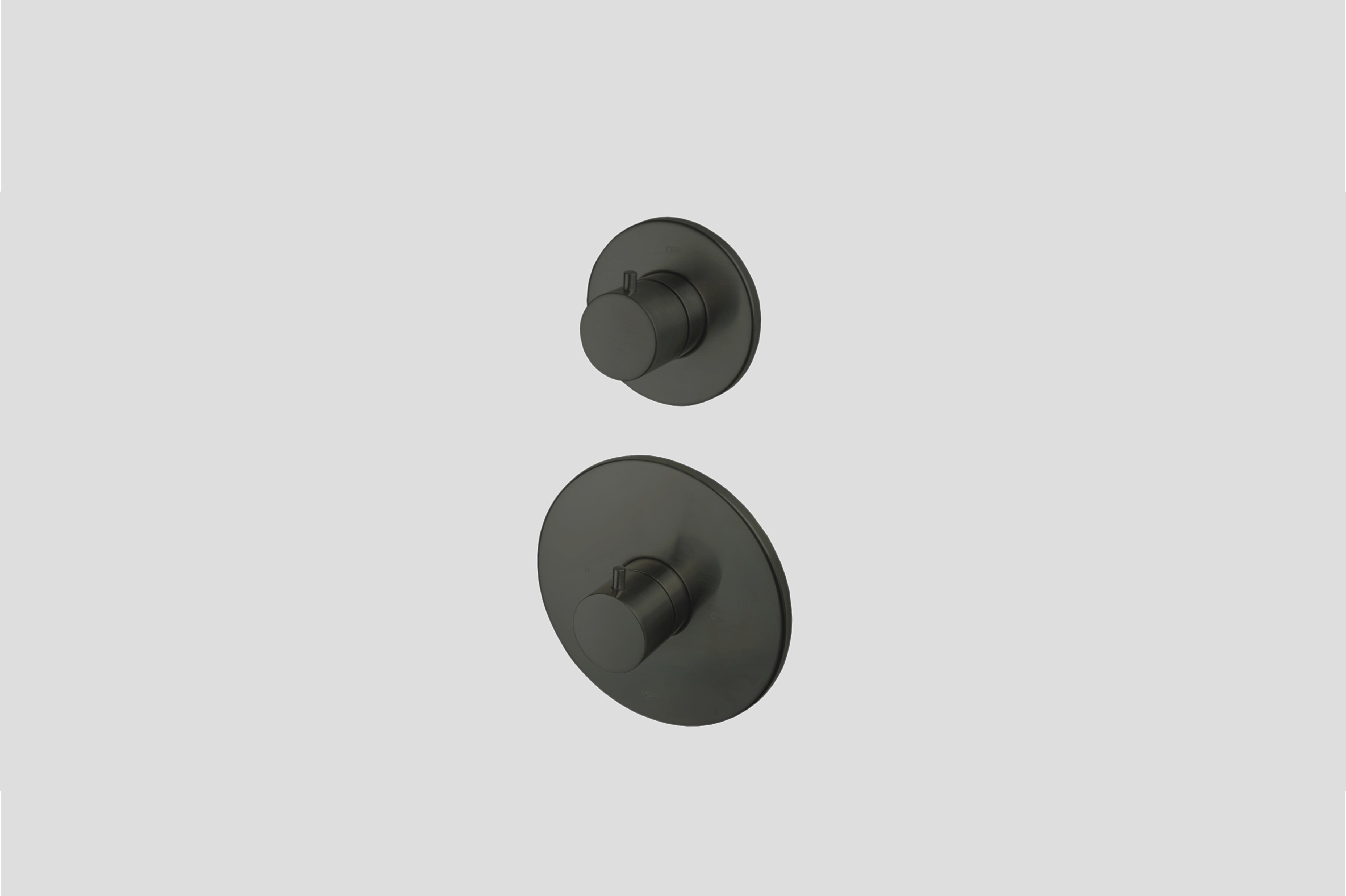 Lagoo Garda Inbouw douche/bad thermostaat m. 1 stopkraan afbouwdeel G2263MB Matt Black