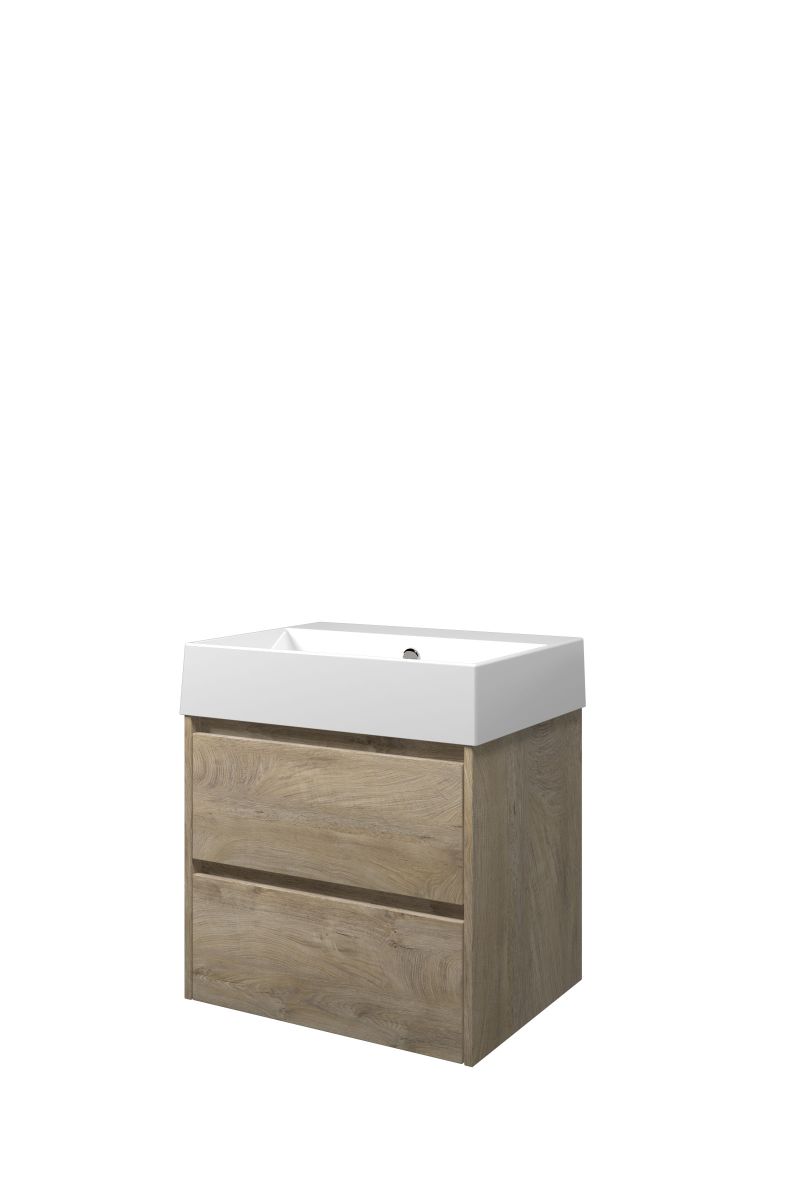Proline set porselein Loft wast. z. krgt. en onderk. sym. 1815401 Raw oak/Glans wit H620xB600xD460