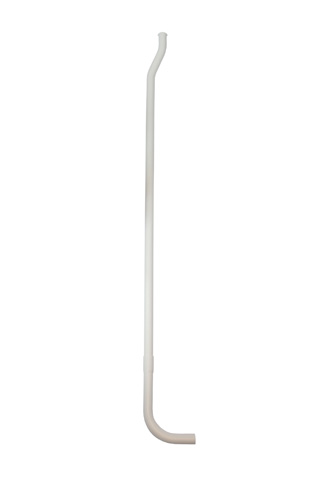 Valpijp 2 delig sprong 65mm met bocht en kraag 414106001 Wit